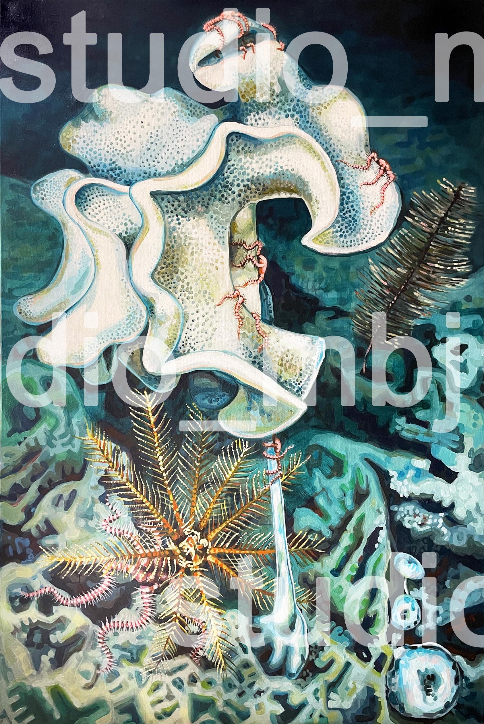 Huggies and Snackies, 24x36", acrylic on canvas, 2025