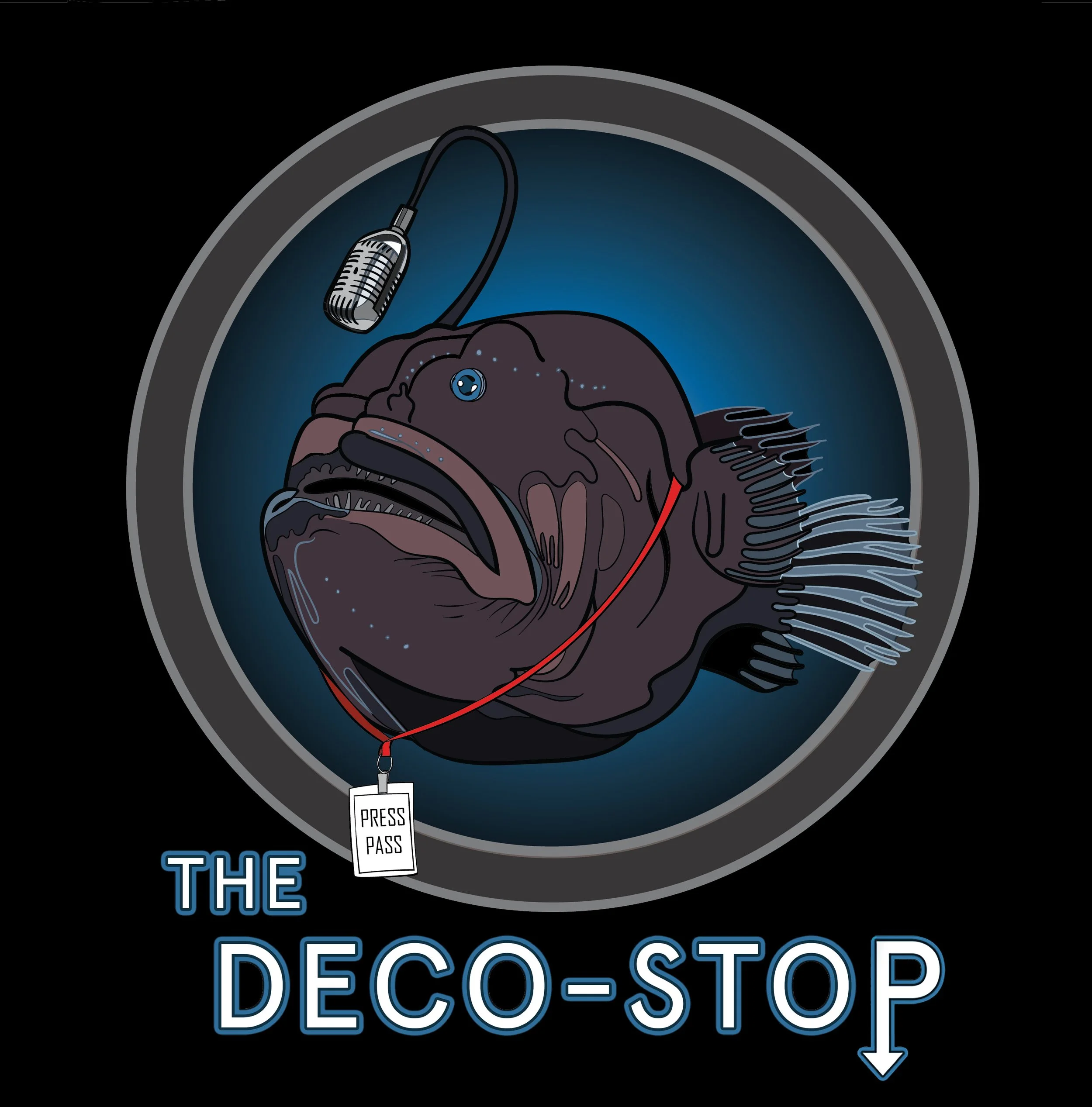 The Deco-Stop Logo for The Deep-Sea Podcast
