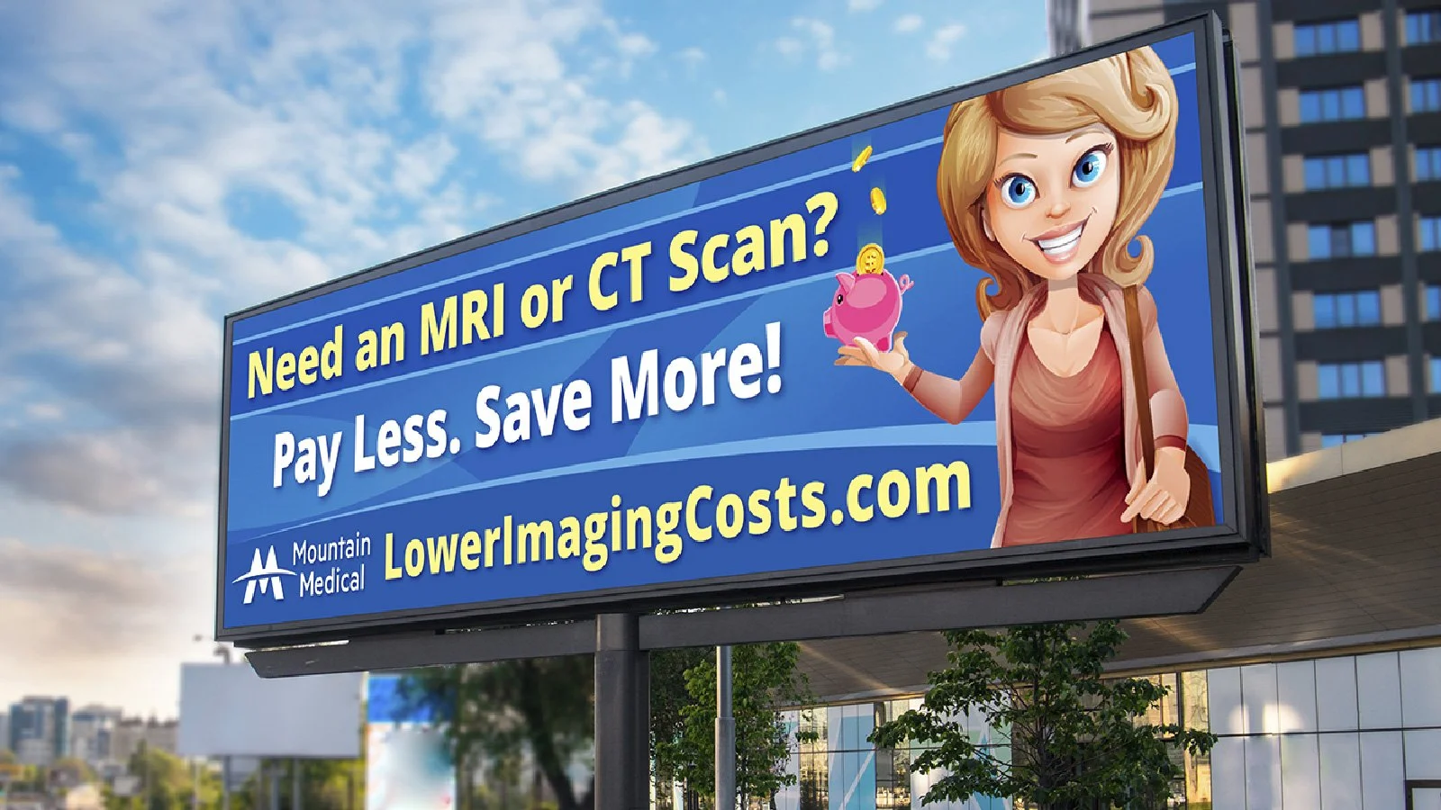 Outdoor advertising concept and design for Mountain Medical created by Rob Covington