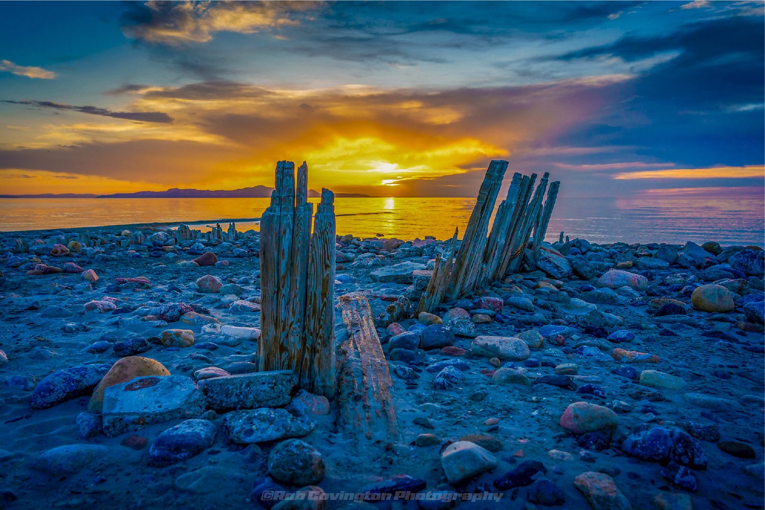 Sunset at the Great Salt Lake by Rob Covington