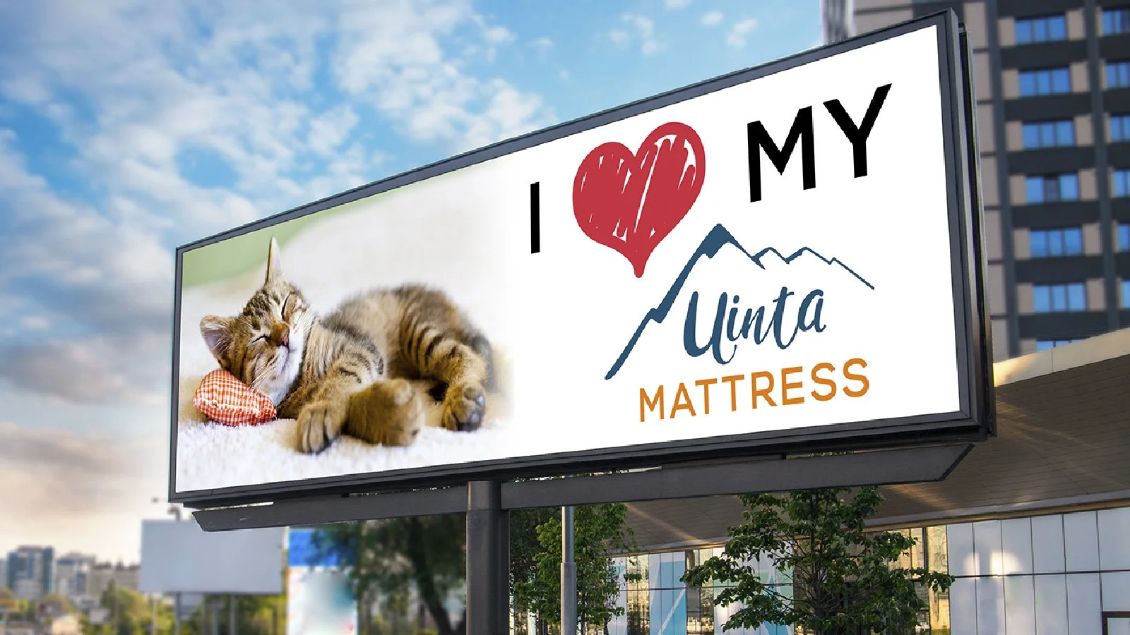 Outdoor advertising concept and design for Uinta Mattress created by Rob Covington
