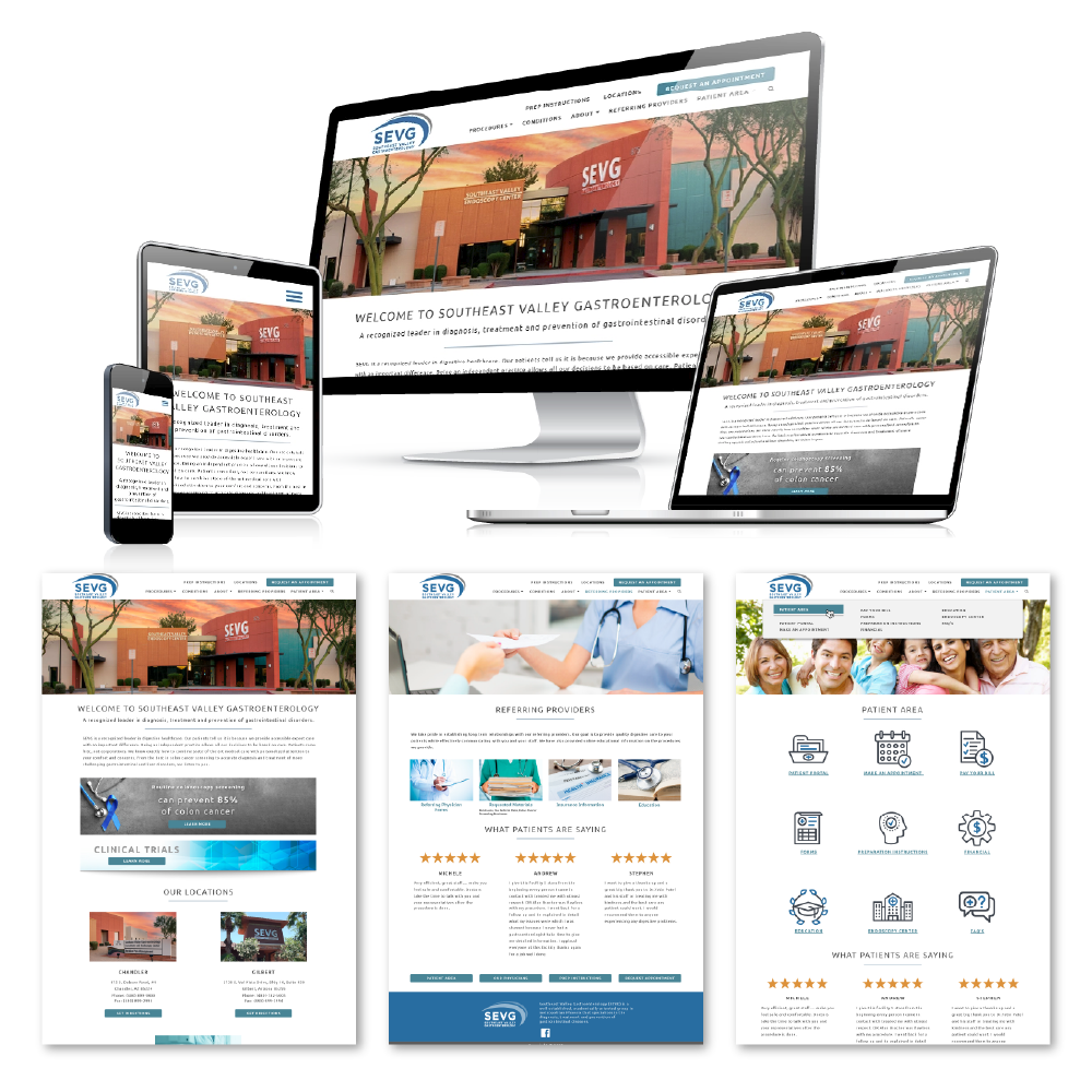 Website design for Southeast Valley Gastroenterology by Rob Covington.