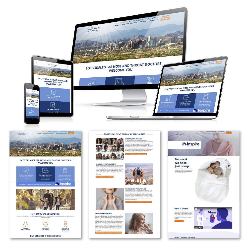 Website design for Arizona ENT Surgery by Rob Covington.