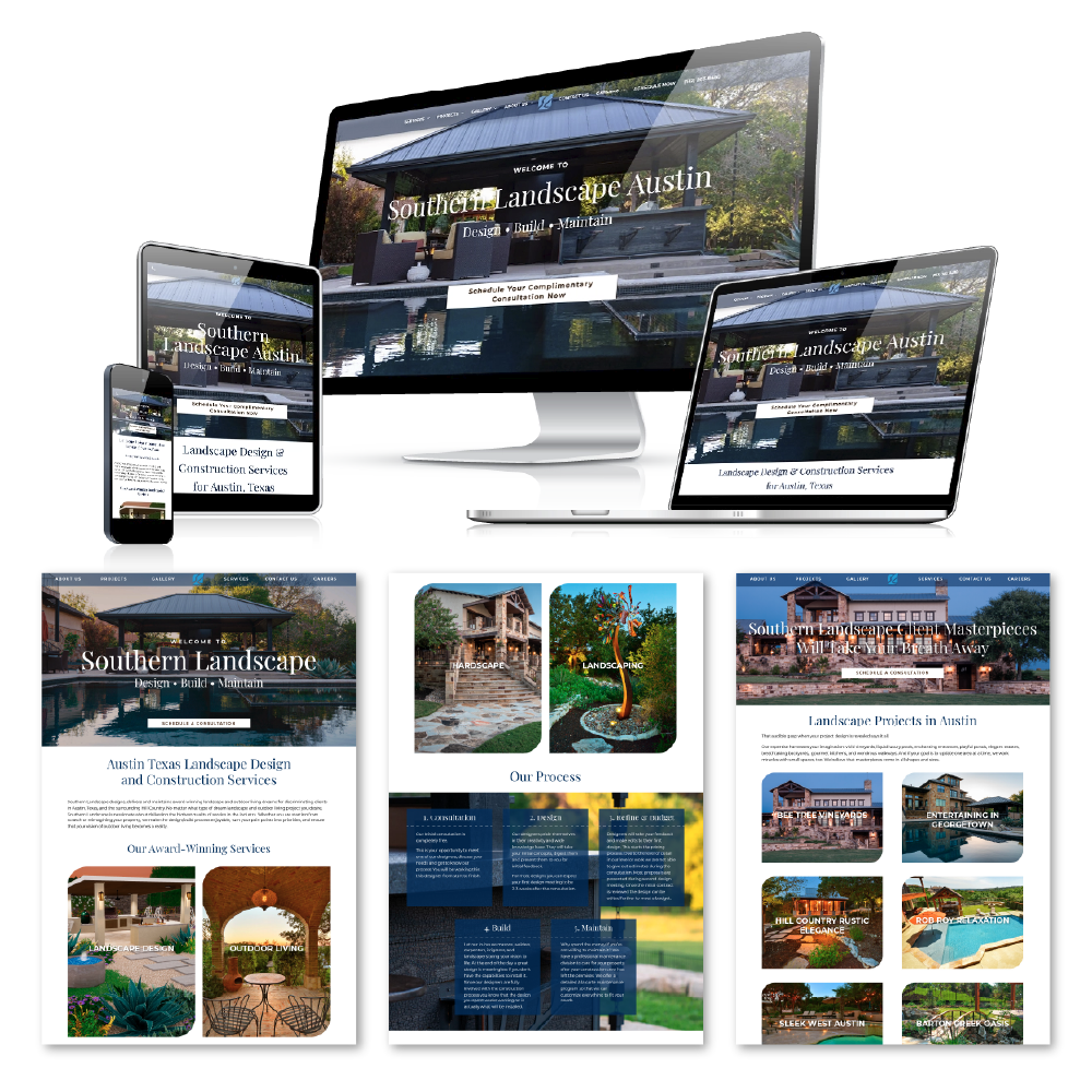 Website design for Southern Landscape by Rob Covington.