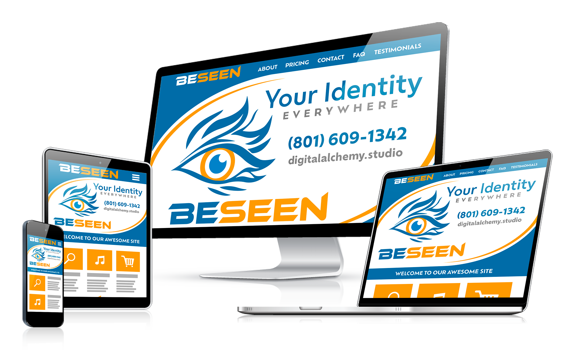 BeSeen branded responsive website