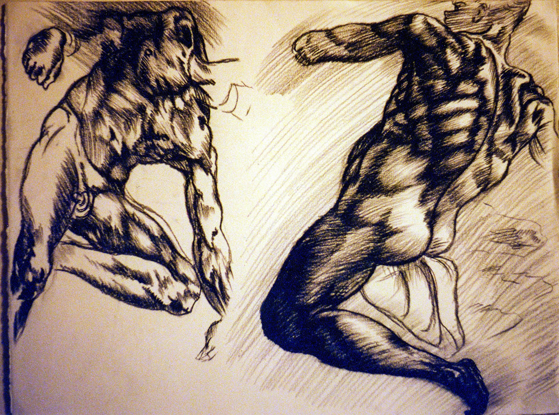 A charcoal drawing by Rob Covington of 