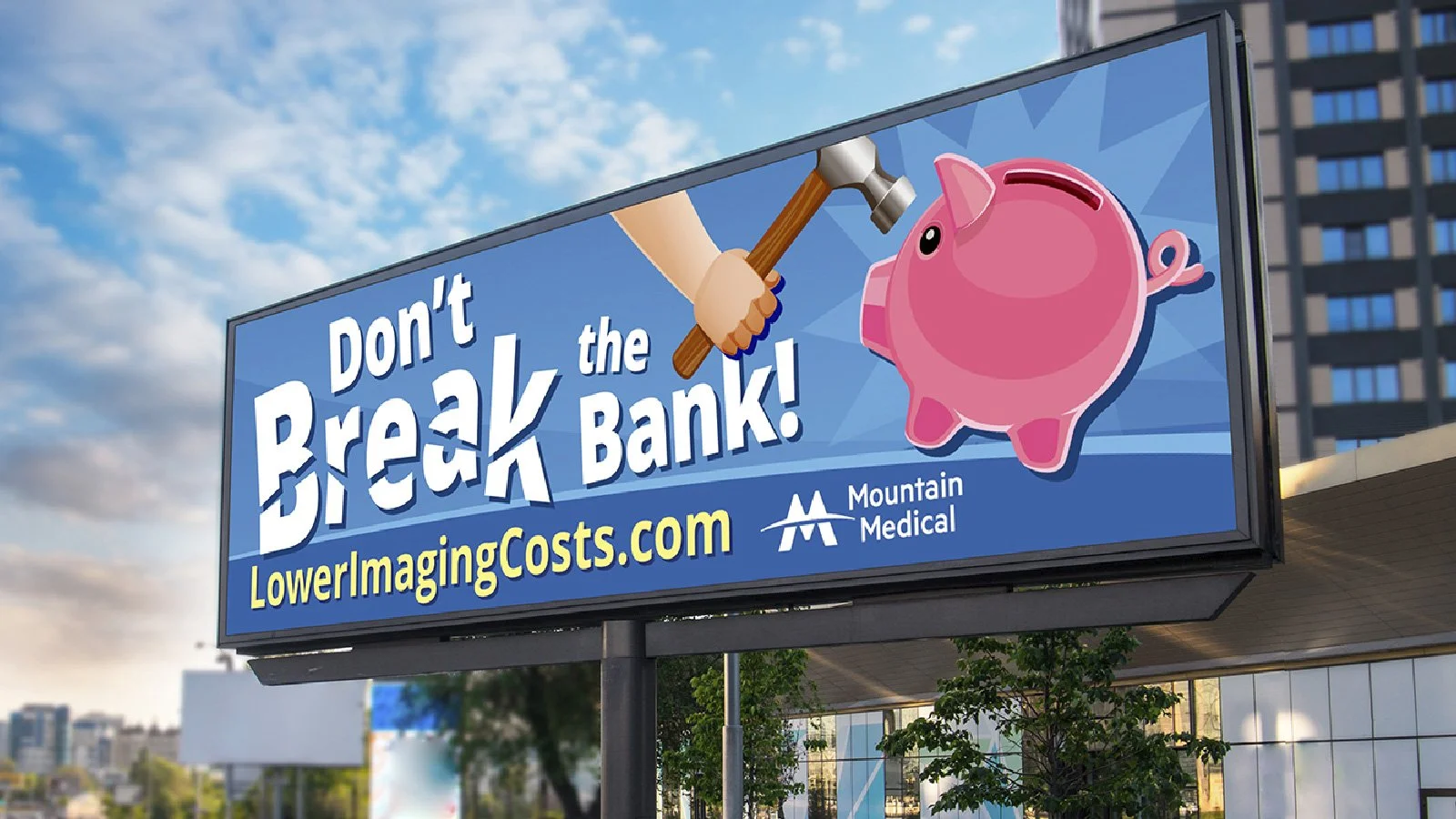 Outdoor advertising concept and design for Mountain Medical created by Rob Covington