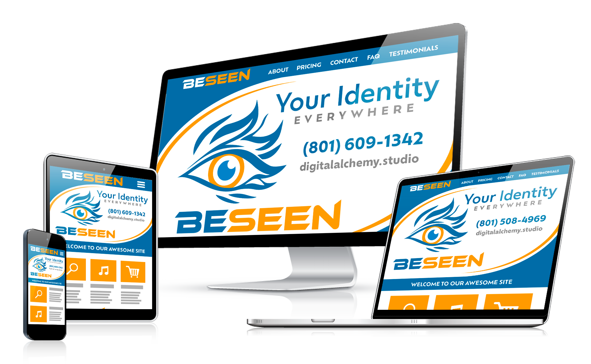 BeSeen branded responsive website