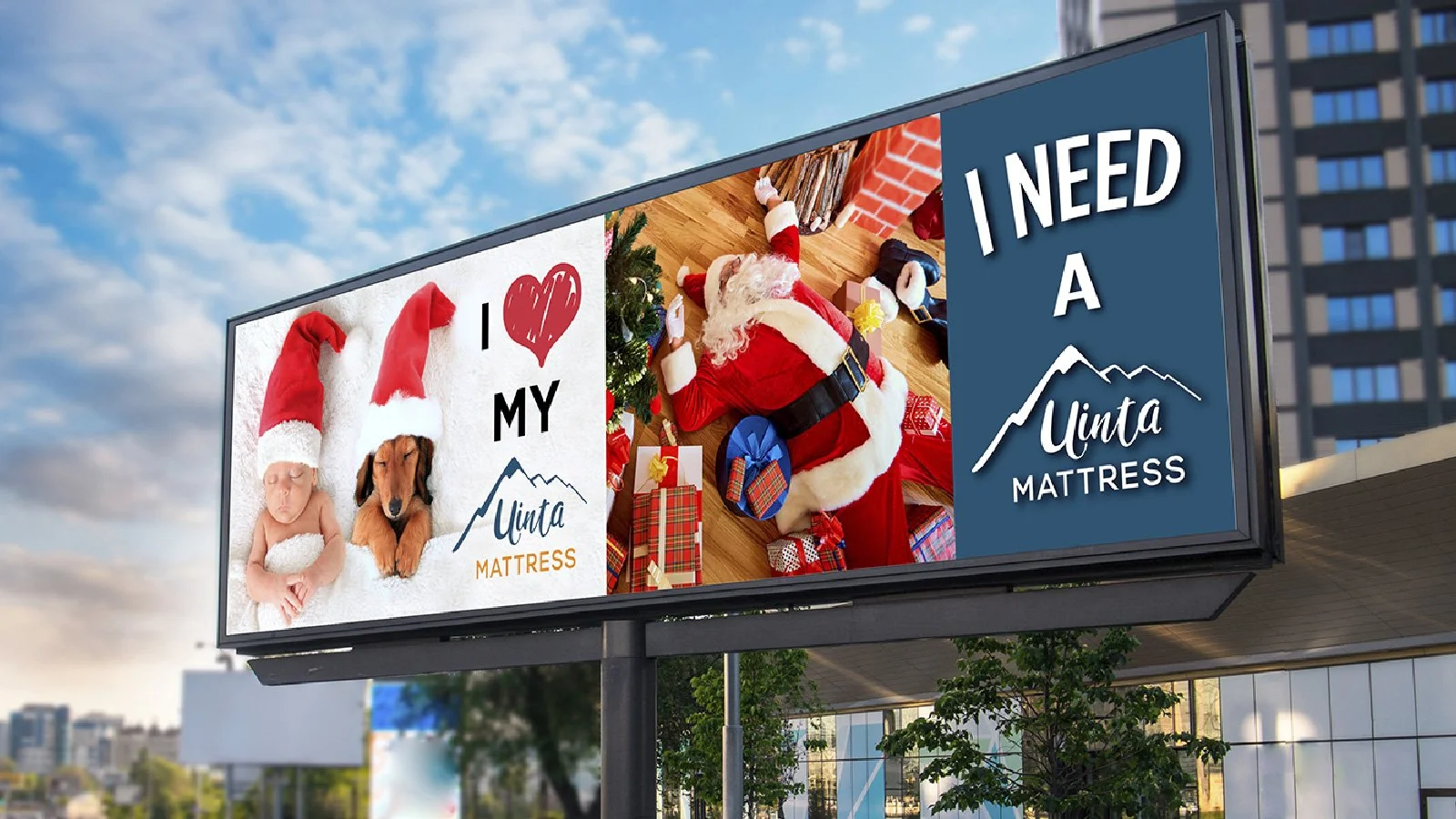 Outdoor advertising concept and design for Uinta Mattress created by Rob Covington