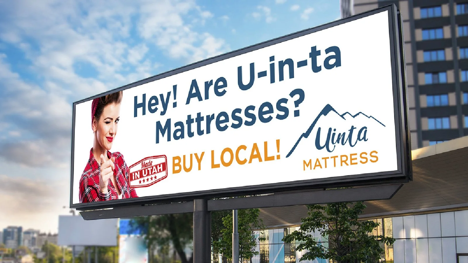 Outdoor advertising concept and design for Uinta Mattress created by Rob Covington