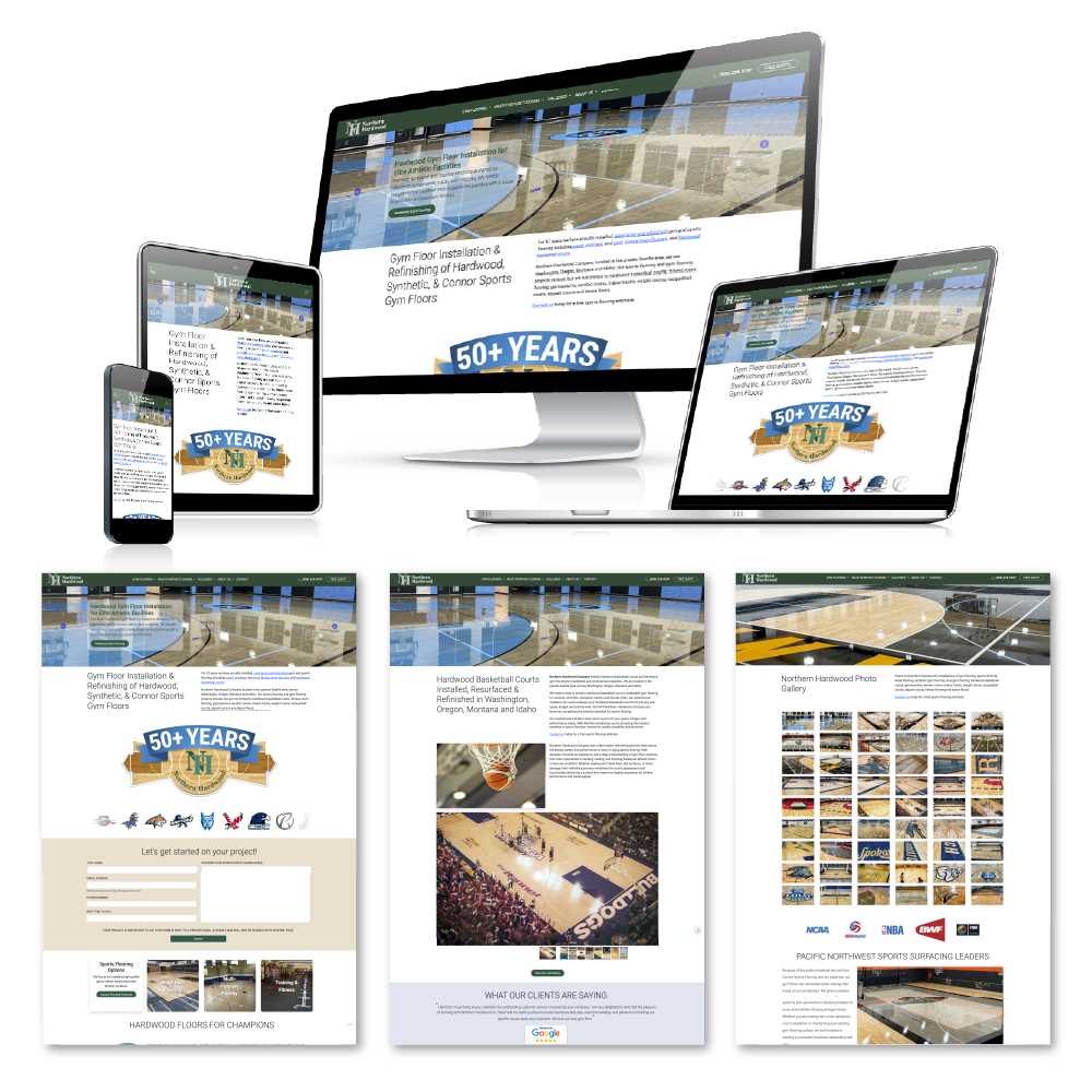 Website design for Northern Hardwood by Rob Covington.