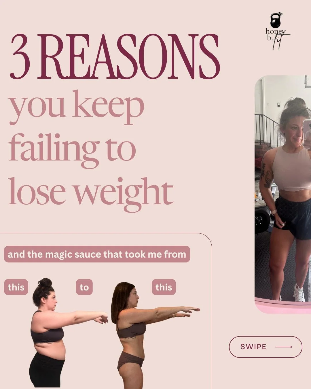 If you&rsquo;ve been trying to lose weight&hellip; but no matter what you do, you end up starting over every Monday - this is for you.

The truth? Most women don&rsquo;t fail because they&rsquo;re lazy or unmotivated.

They fail because:
1️⃣ They ove