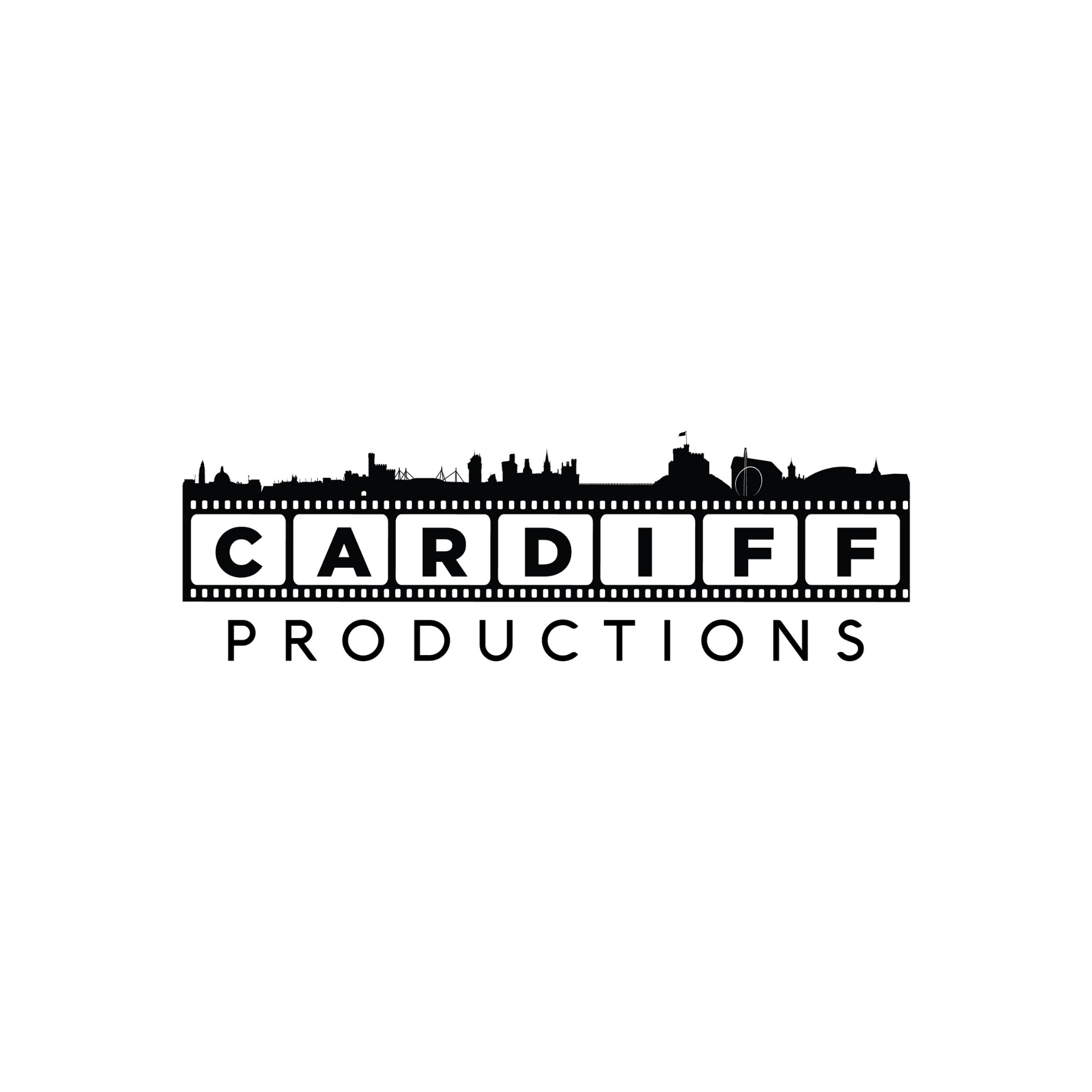 cardiff productions black font on white background