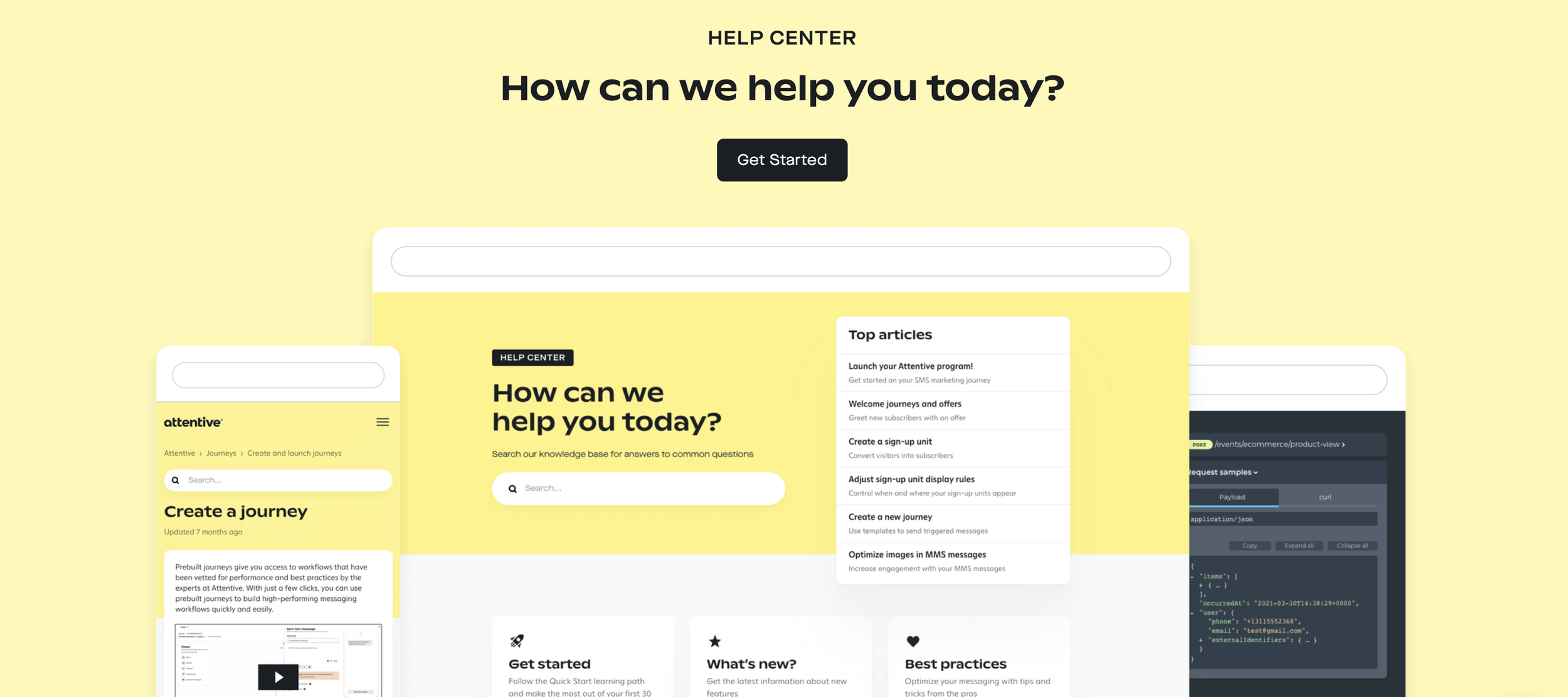 I led the overhaul of attentive's help center with a new experience