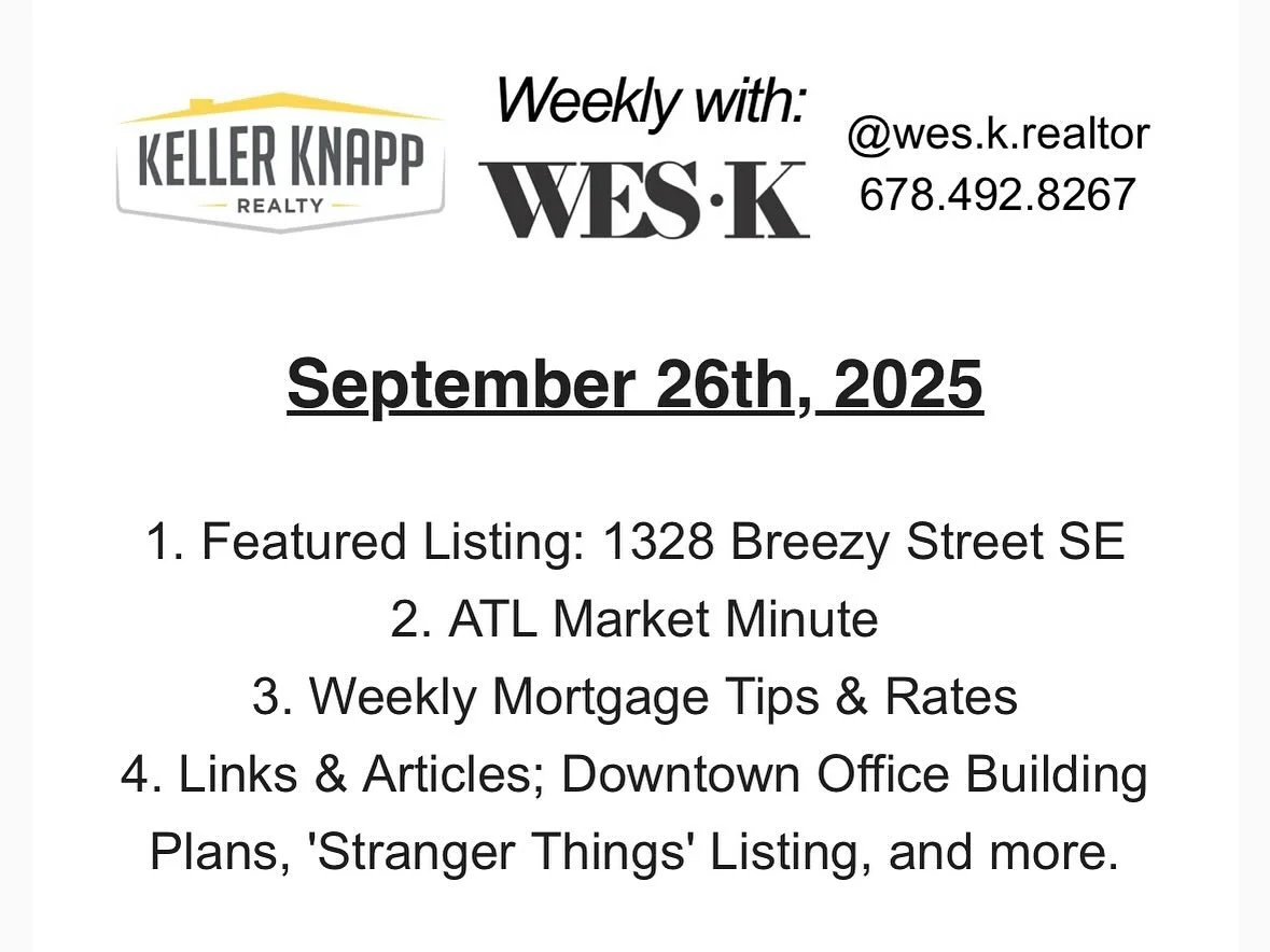 Hot off the presses, Weekly With Wes coming at you NOW. ✅📰🏡 #atlanta #buyersandsellers #buyersagent #sellersagent #wesk #weskrealtor #weskrealestate #homeselling #homebuying #realtor #realestatenews #realestate #kellerknapp #kellerknapprealty