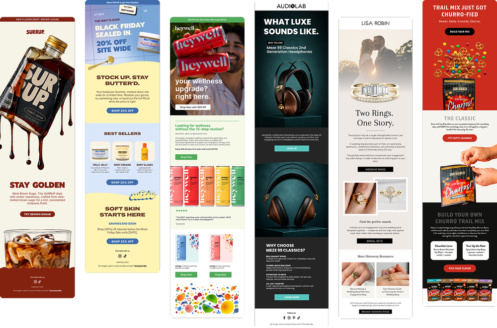 Examples of eCora email design and production
