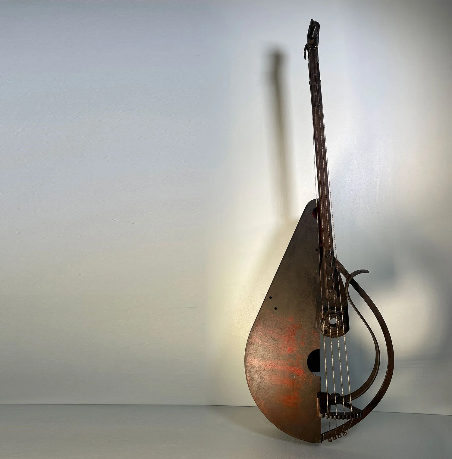 'Red Guitar' 150x50x25cm recycled steel SOLD