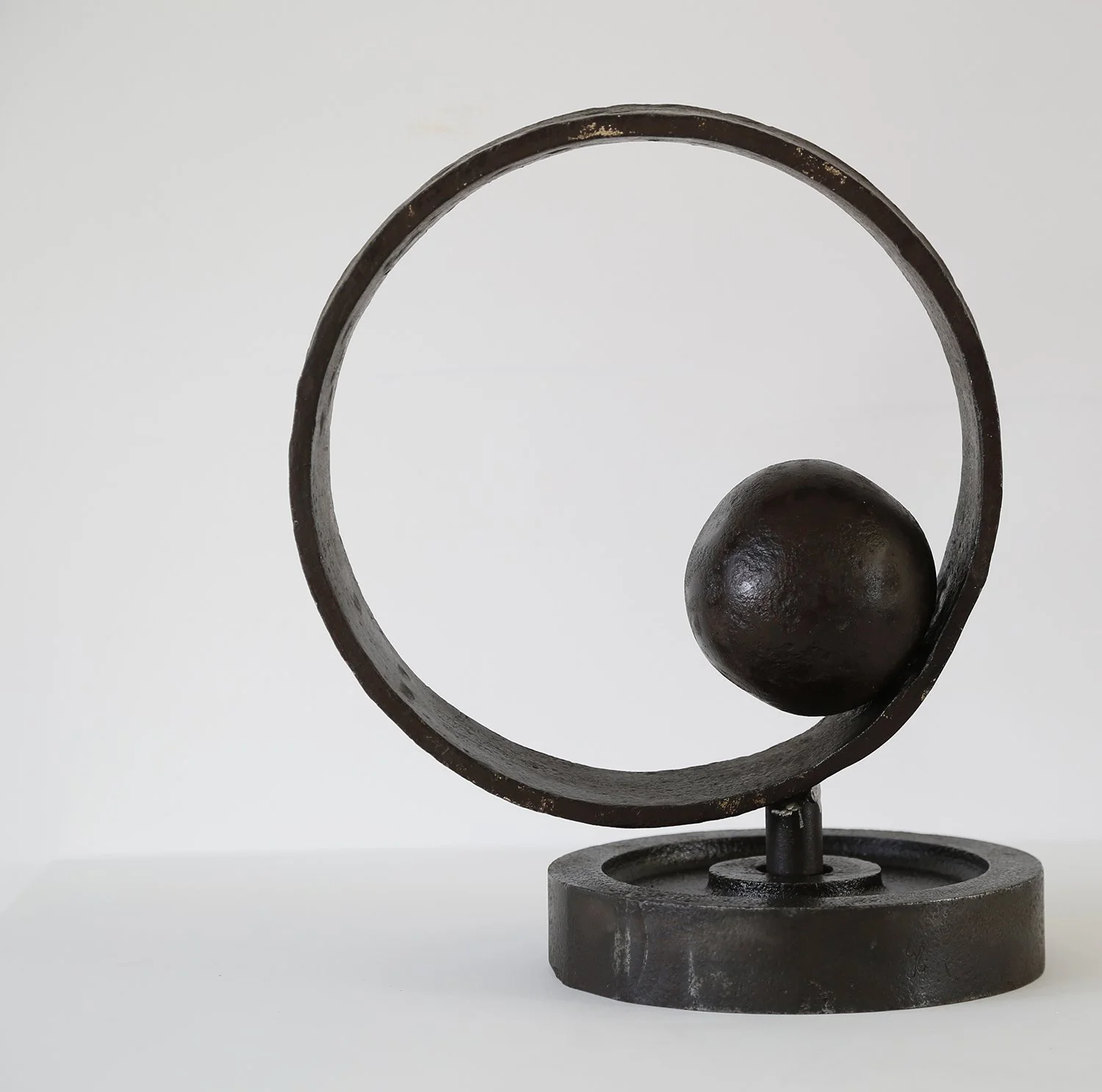 'It's a Balancing Act' recycled steel 33 x 30 x 20cm