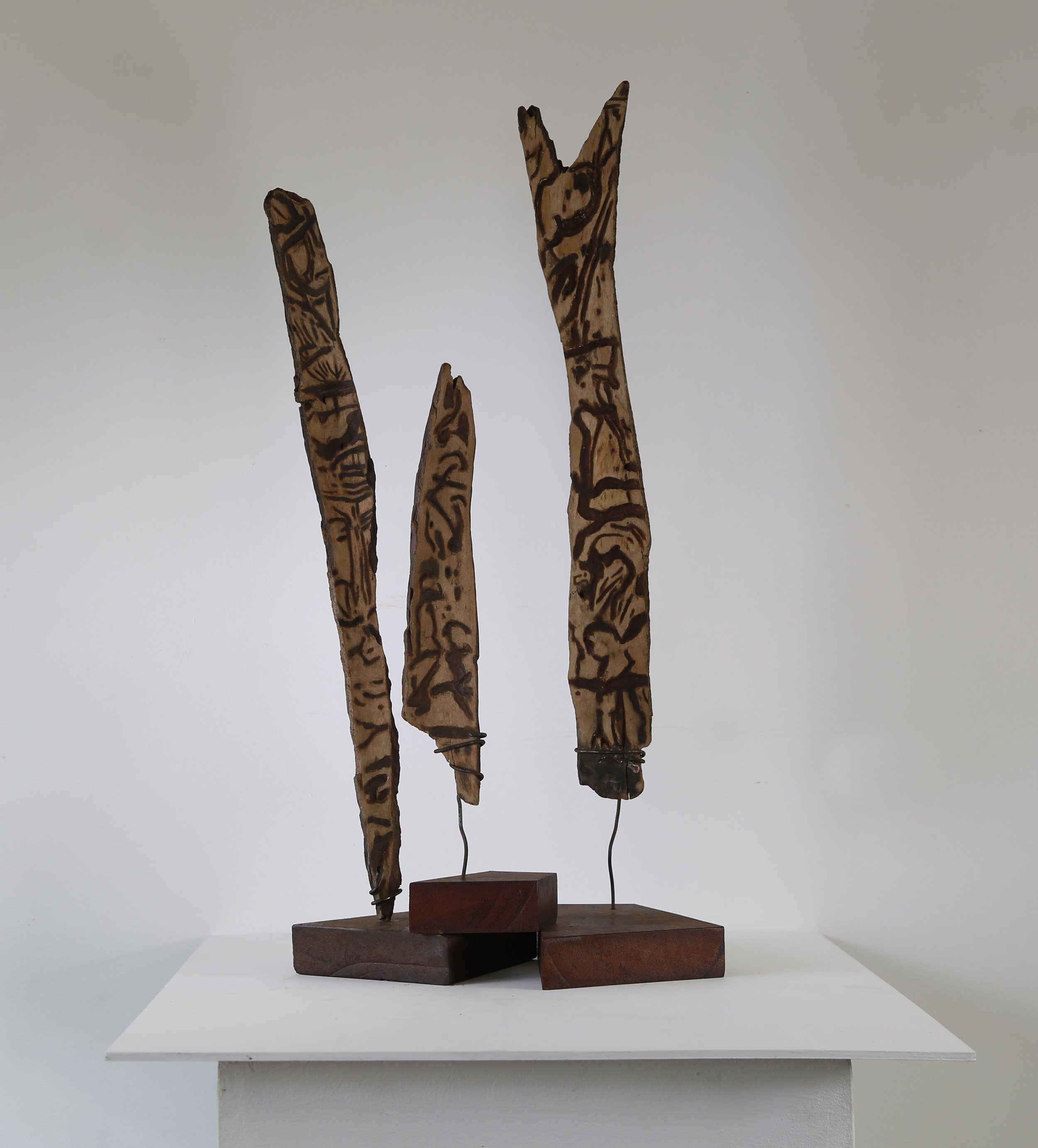 'Lifelines II' wood and wire 78 x 35 x 25cm