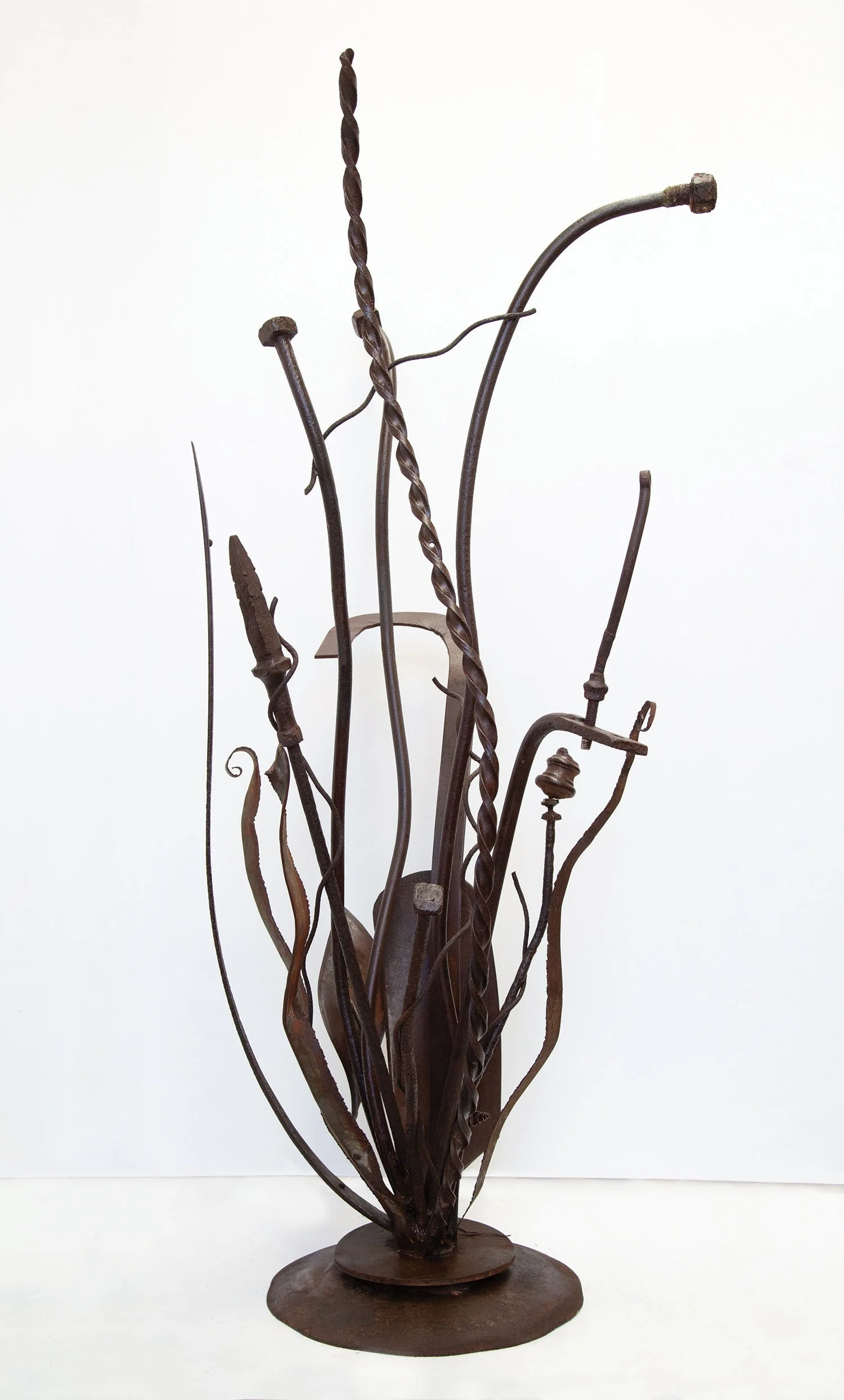 'Flower Arranging with Hunter S Thompson VI' 190x80x80cm recycled steel 