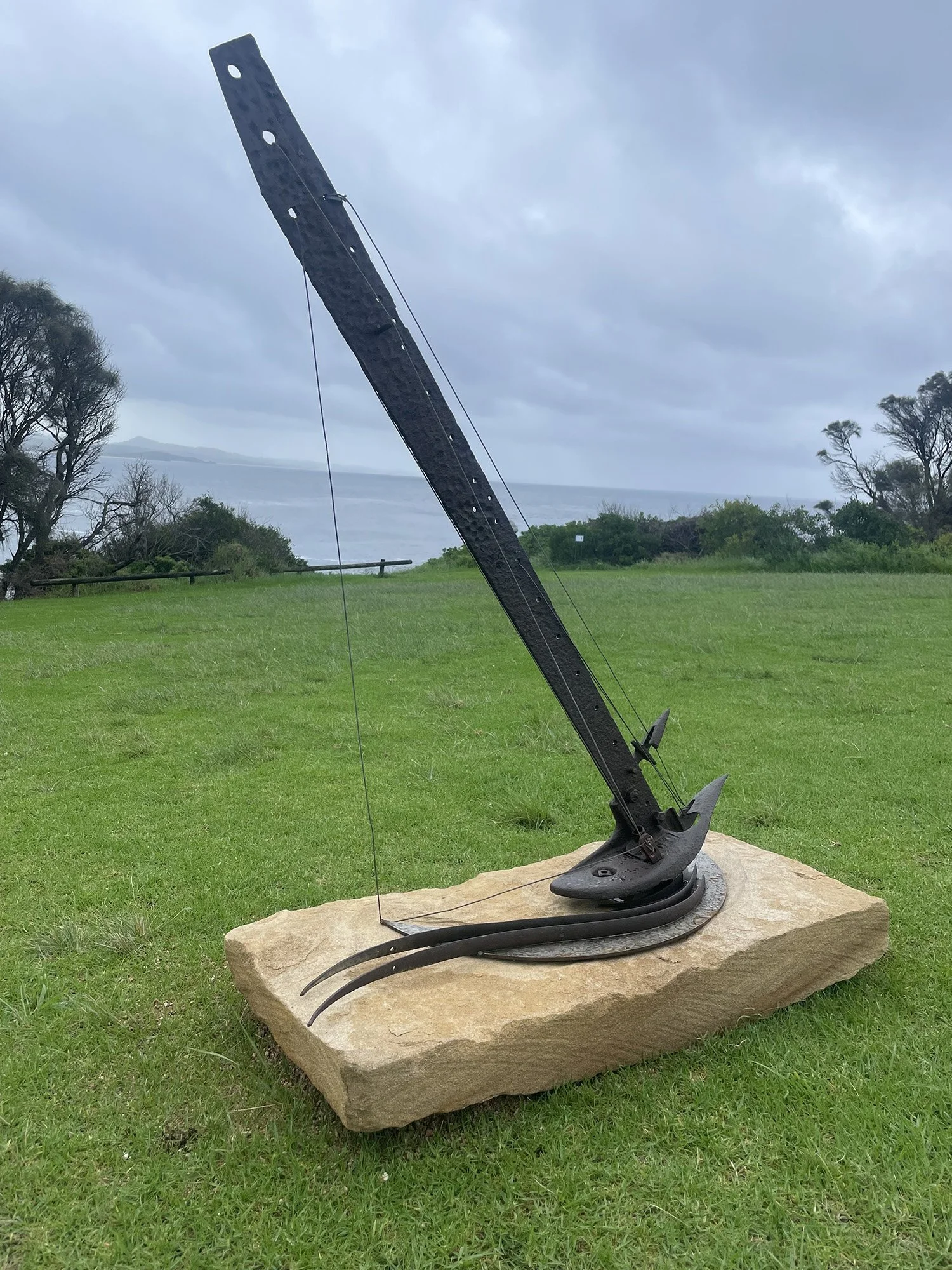 'Overreach' recycled steel 130 x 95 x 40cm