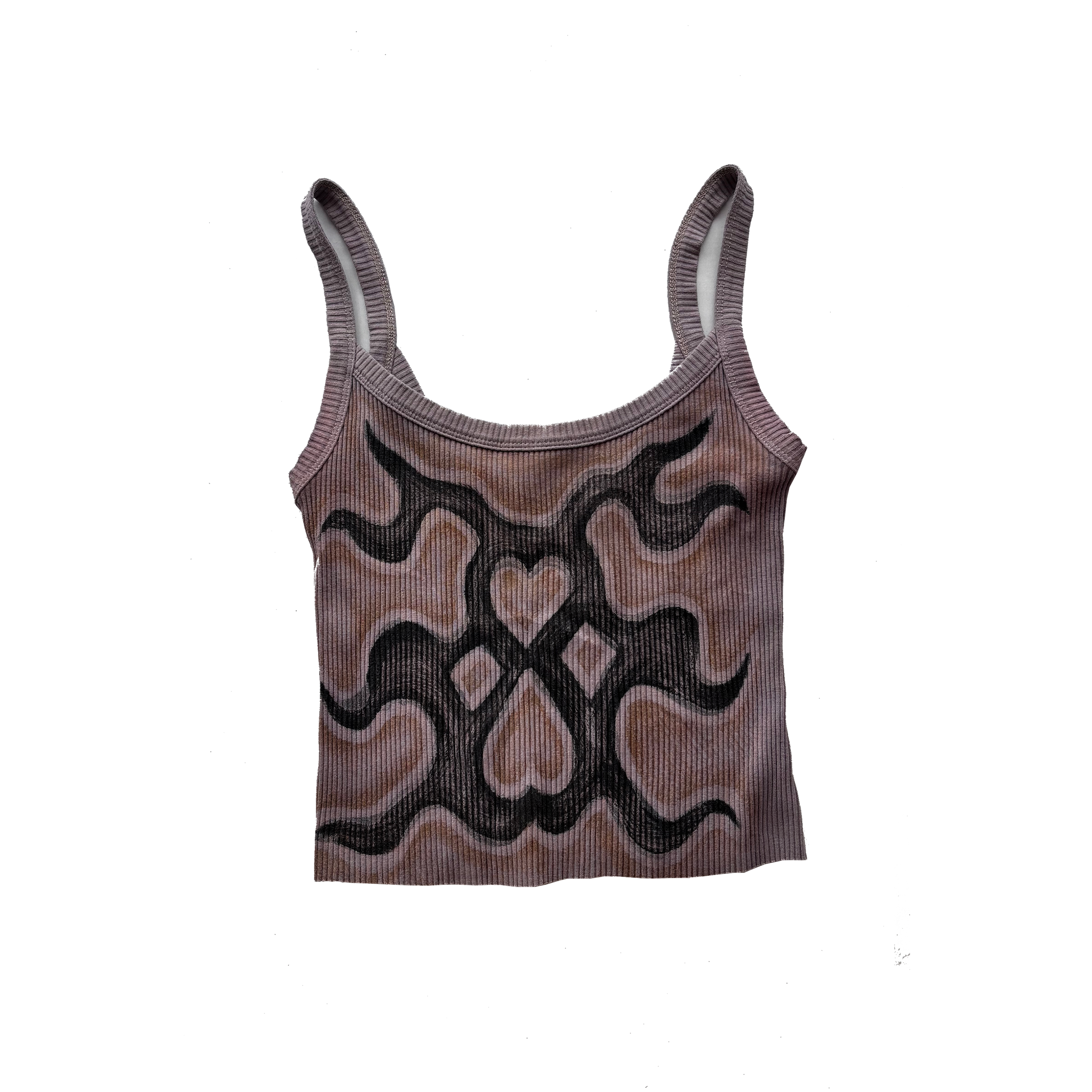 Reworked Cotton Blend  Crop Tank Top - XS