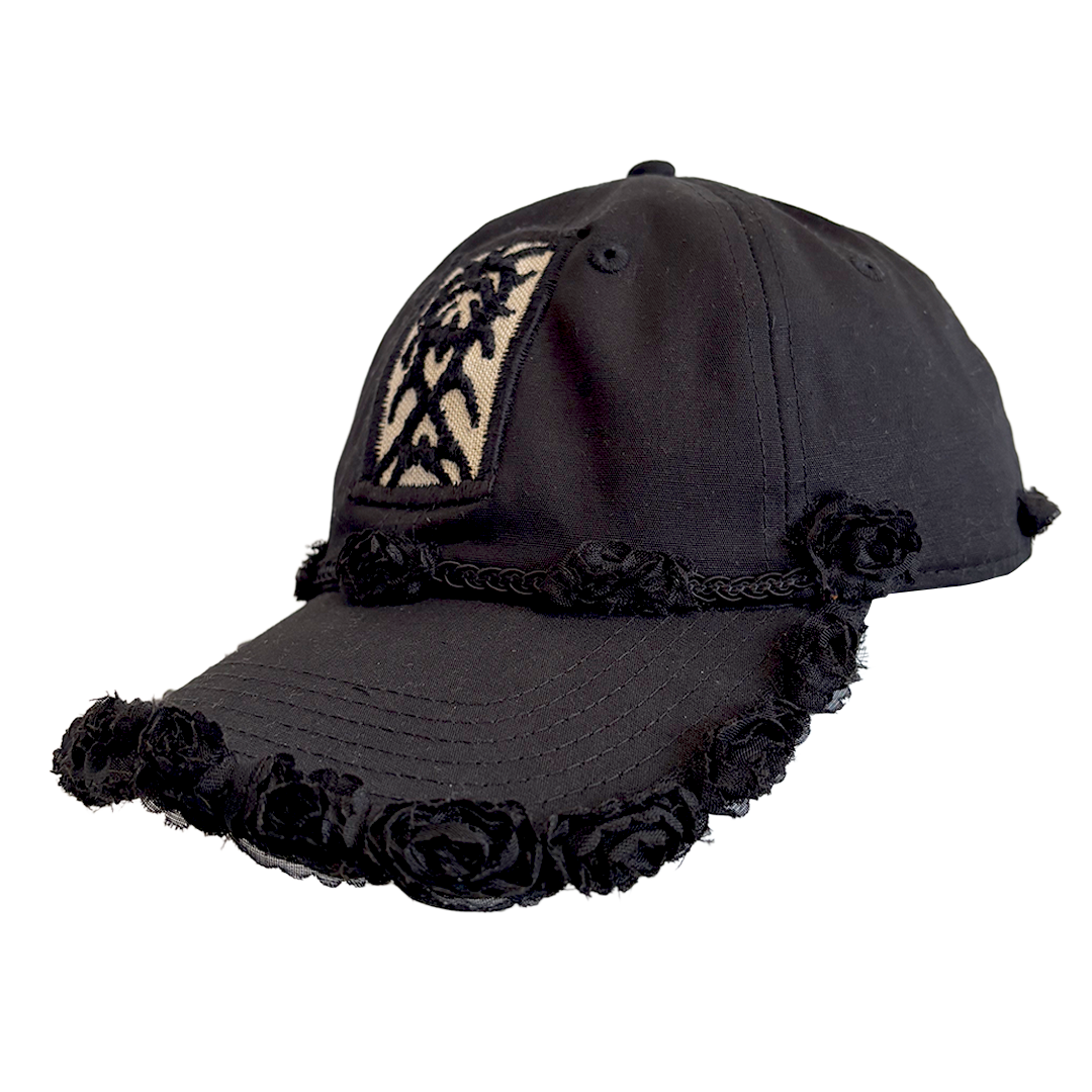 Basic Cap with Patch + Rose Embellishments - 1