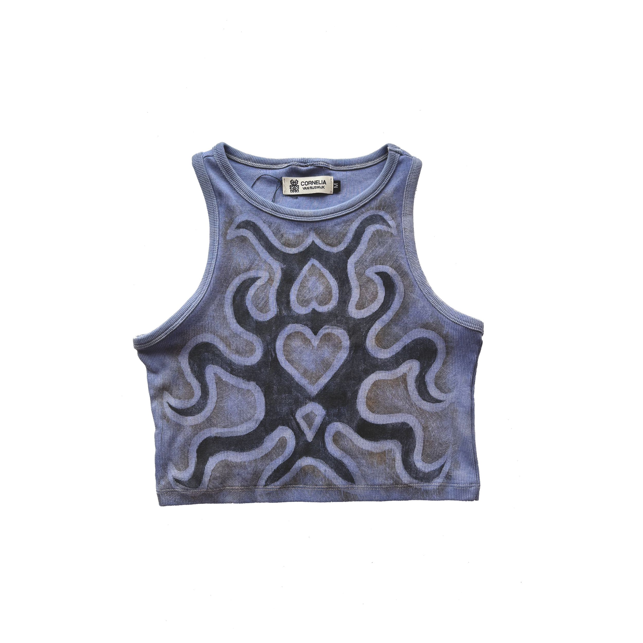 Reworked Cotton Blend  Crop Tank Top - M