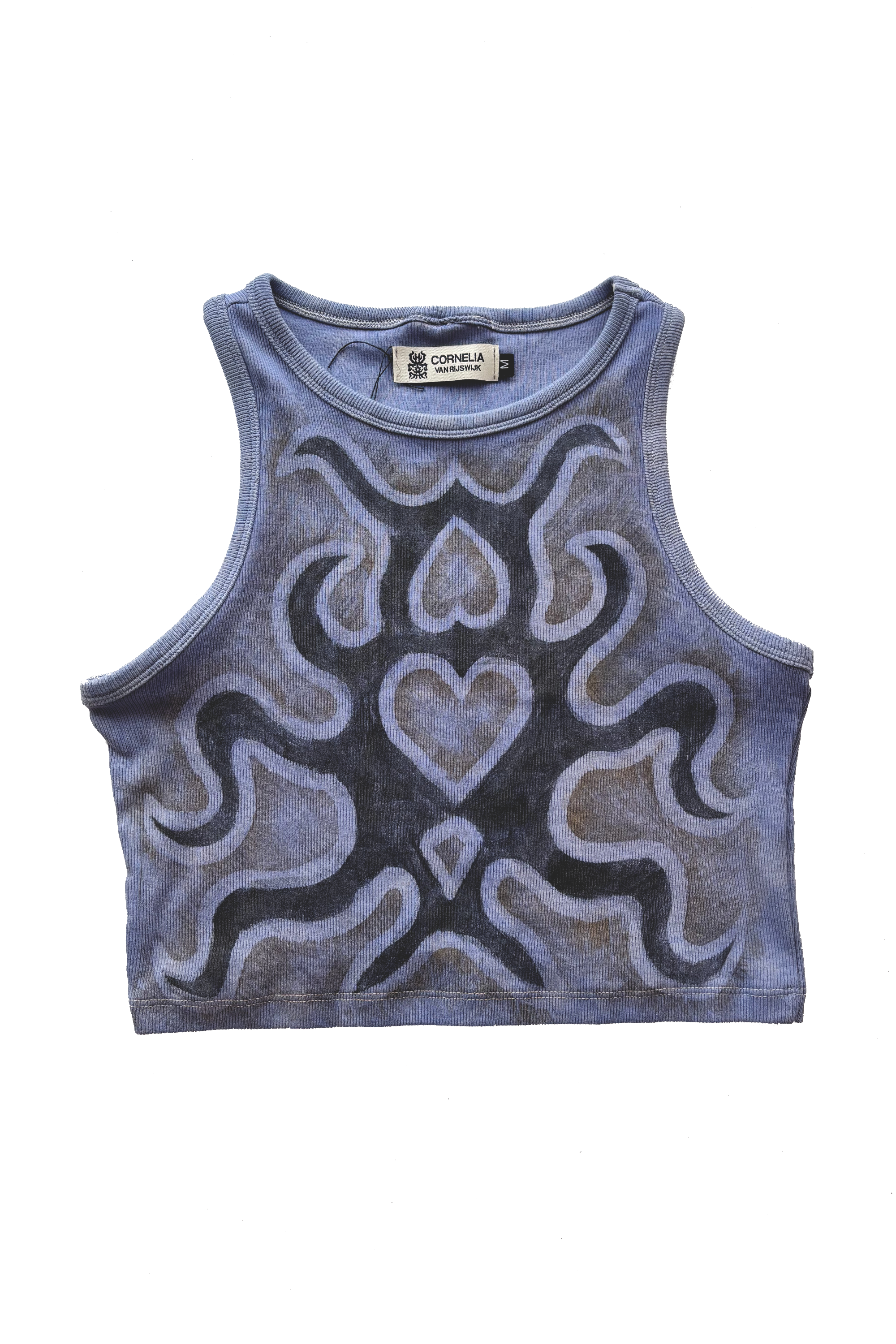 Reworked Cotton Blend  Crop Tank Top - M