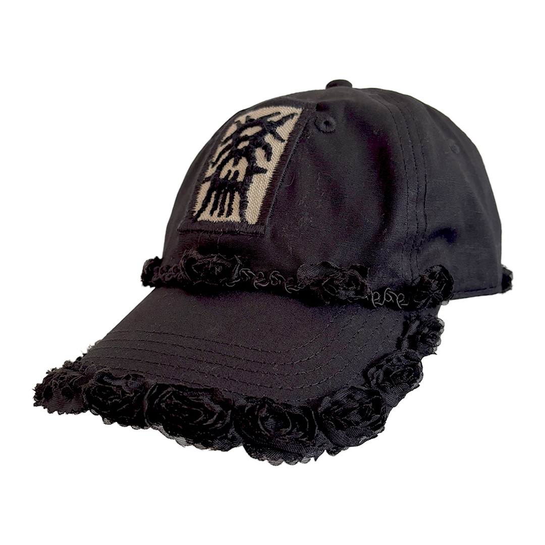 Basic Cap with Patch + Rose Embellishments - 3