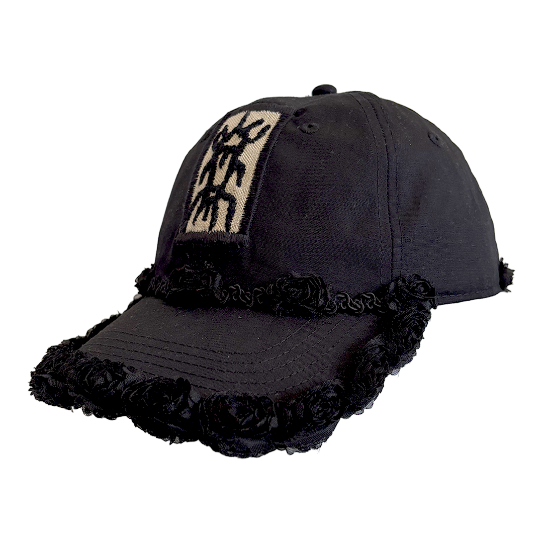 Basic Cap with Patch + Rose Embellishments - 2