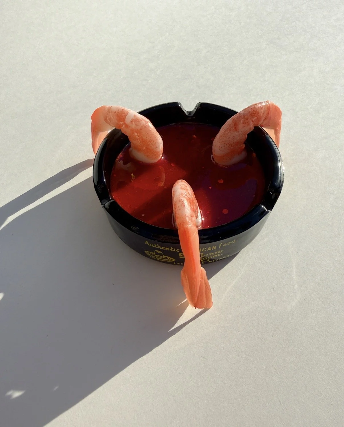 Vintage glass Vegas casino ashtray