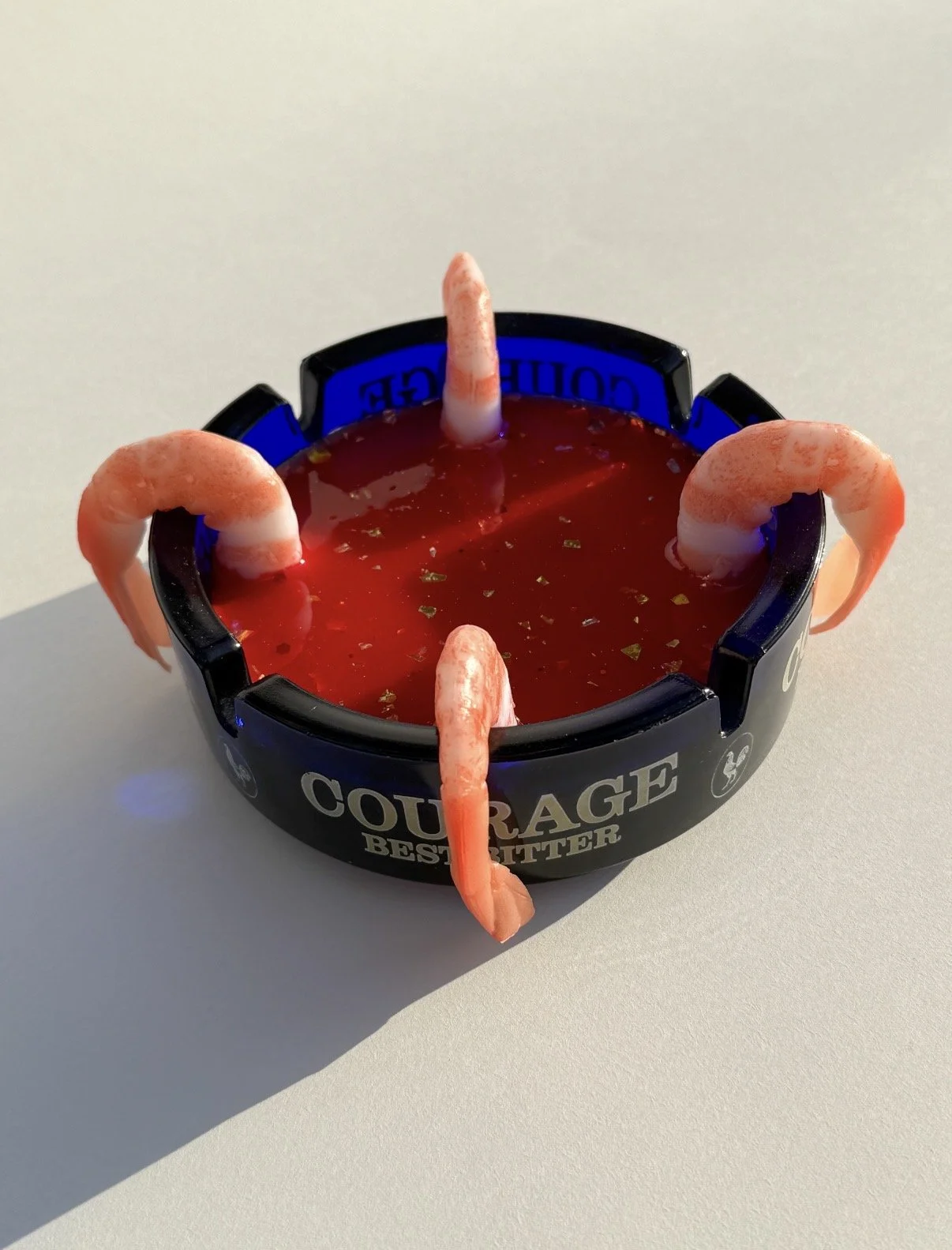 Shrimp cocktail ashtray
