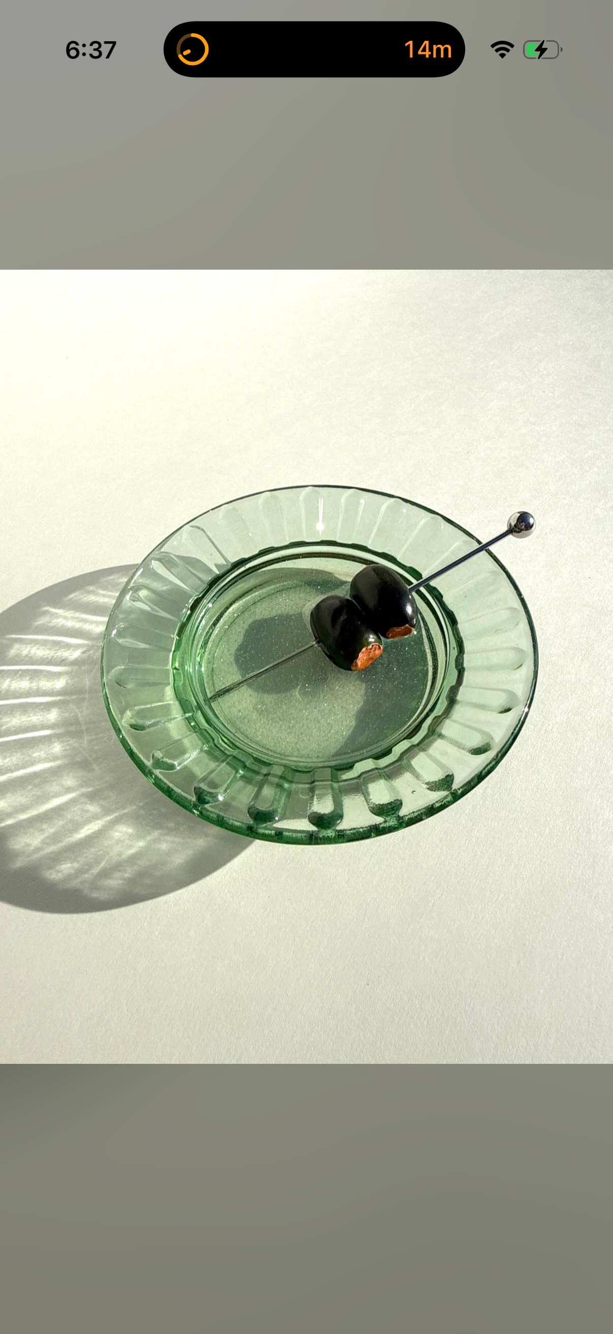 Dirty martini ashtray