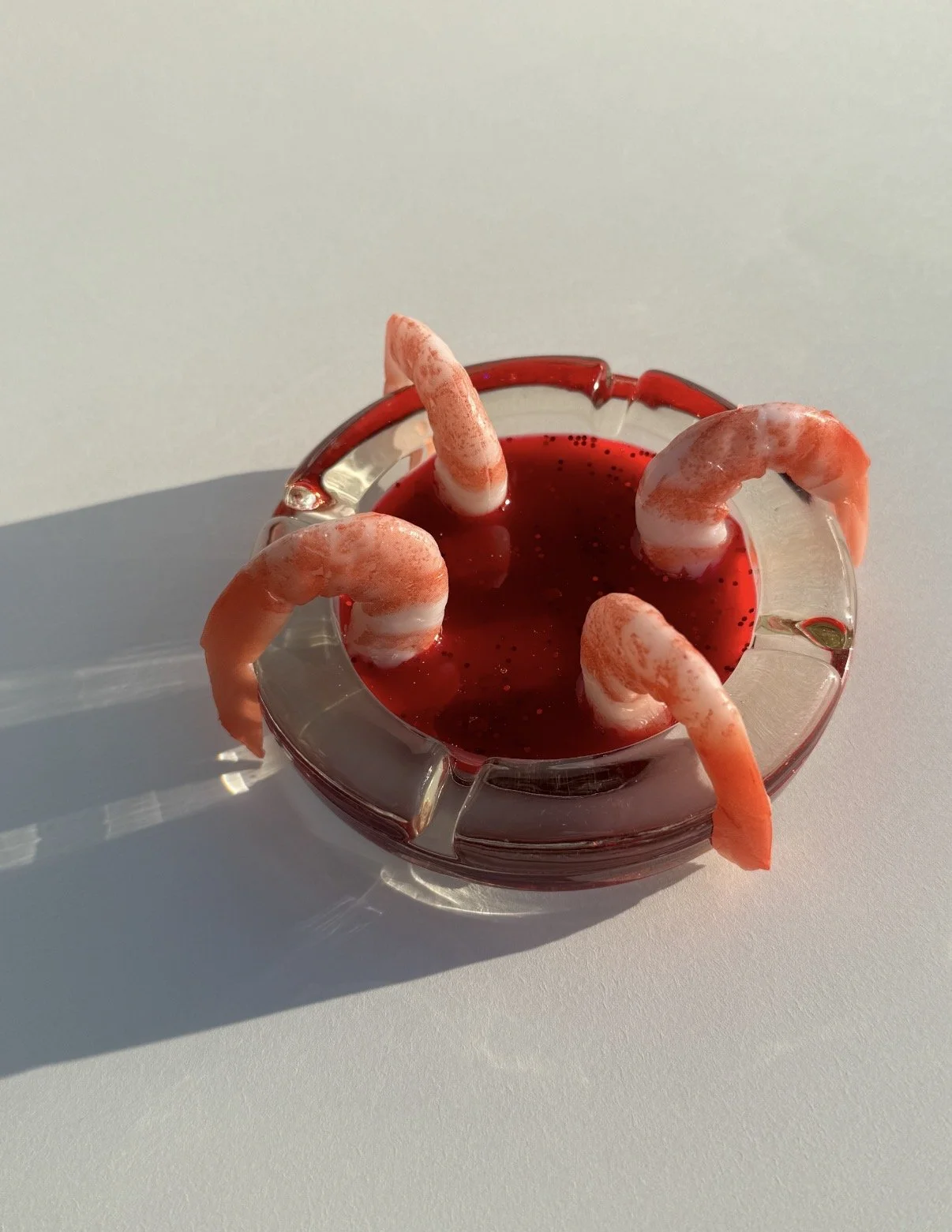 Shrimp cocktail ashtray