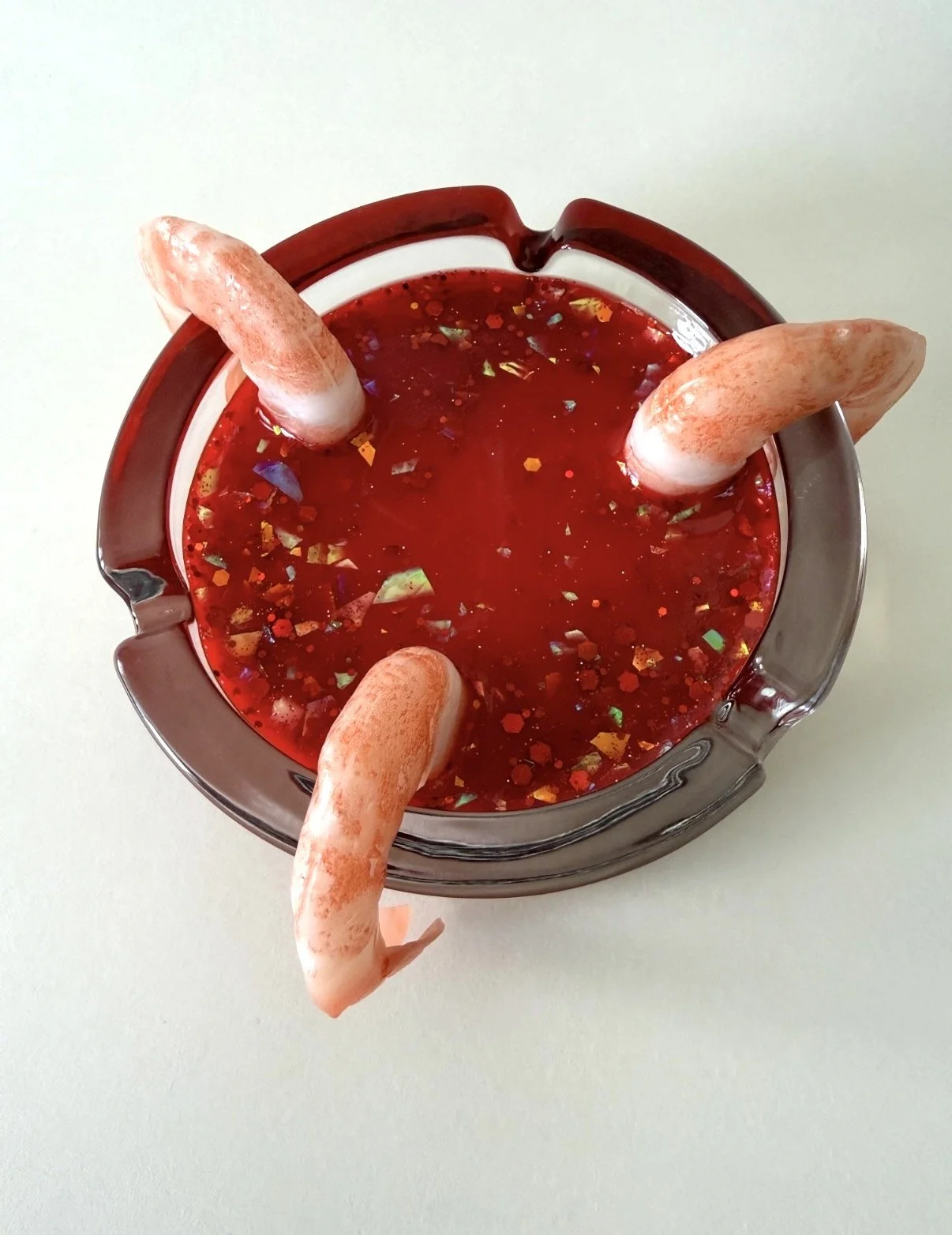 Shrimp cocktail ashtray