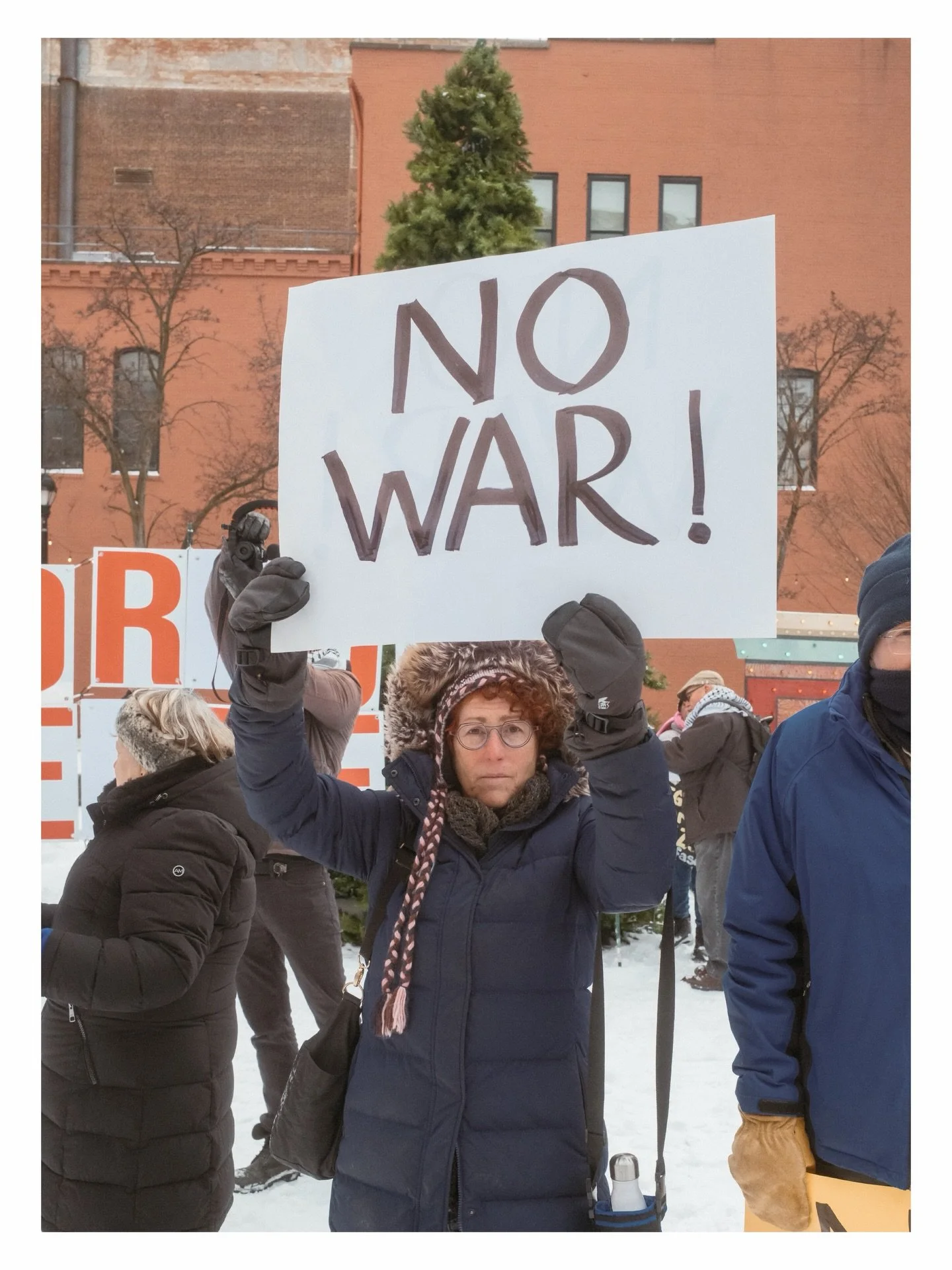 Got a coffee, stumbled into a protest.