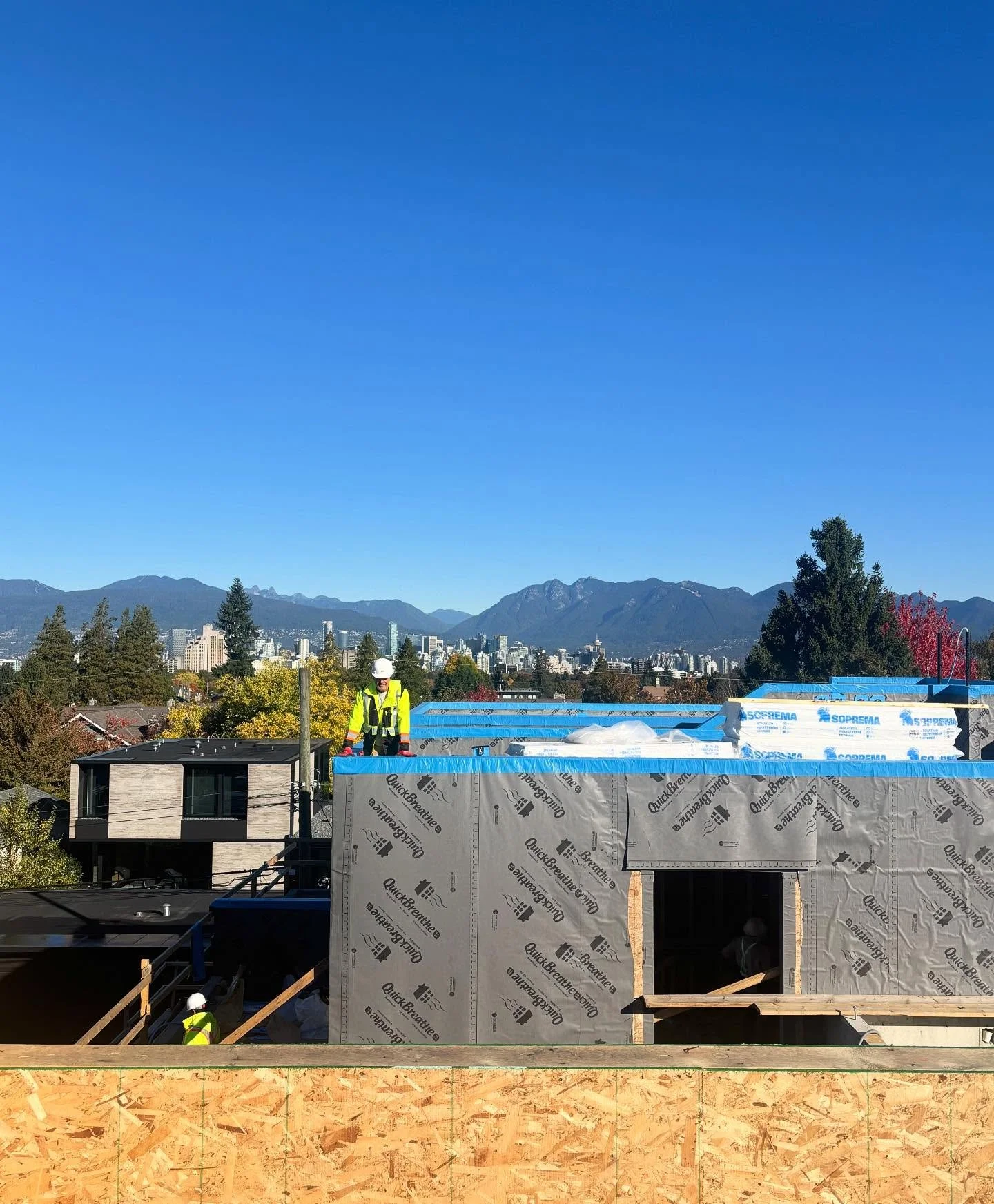 Yes the views are gorgeous! 
Almost done with waterproofing at ASH | 28

#vancouver #vancouverwestside #douglaspark #vancouverarchitecture #vancouvermodernhomes #modernarchitecture #vancouverrealestate #construction #vancouverviews #vancouverdowntown