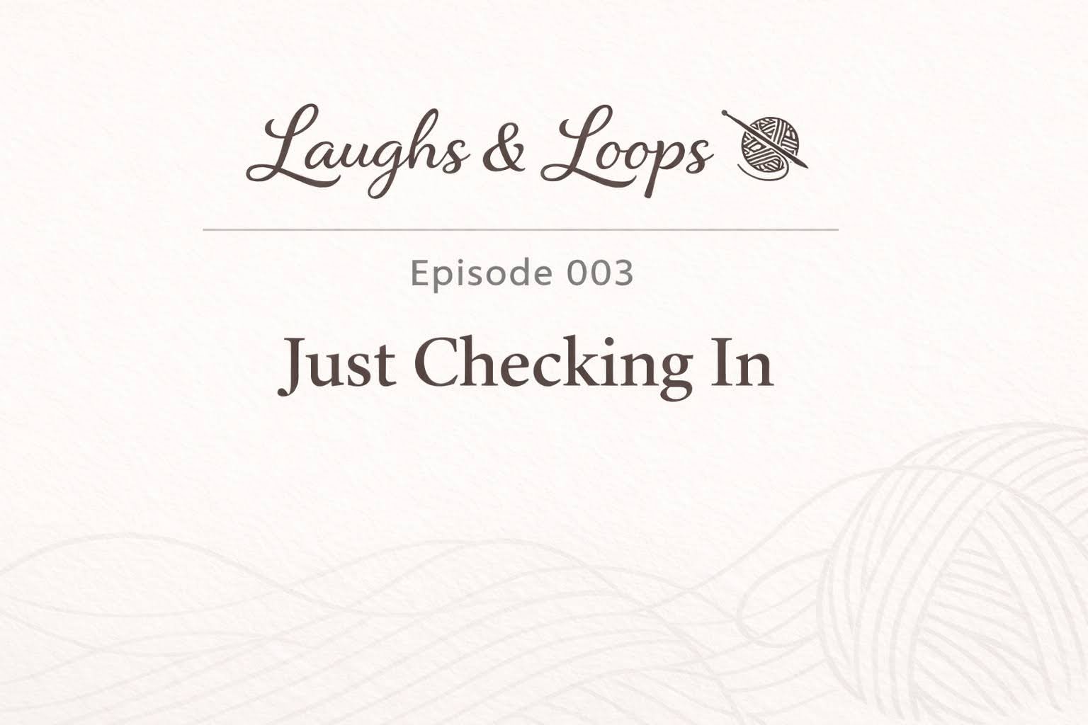 Episode 003 —Just Checking In