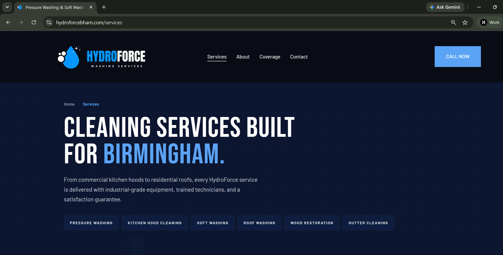 Case Study: How a New Website Closed a $7,800 Job for HydroForce Washing in Under 30 Days