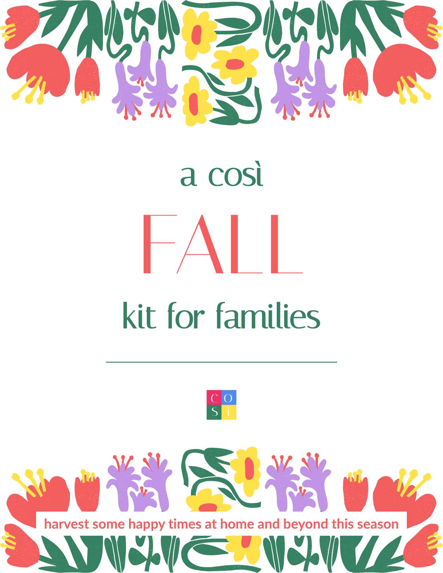 A cosi Fall kit for families - harvest some happy times at home this season.