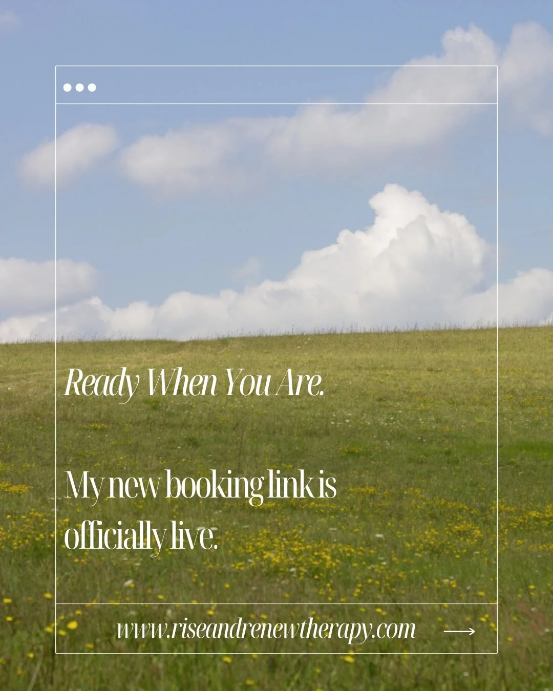 💻My new booking link is officially up! Which means starting therapy just got a whole lot easier. 

If you&rsquo;ve been thinking about reaching out, this might be your sign. 

Tap the link in my bio and let&rsquo;s begin. 

✨ Connect with me:
📧 Ema