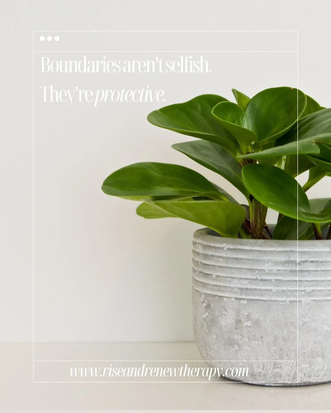 🌱Boundaries aren&rsquo;t selfish, they&rsquo;re protective. 

✨ Connect with me:
📧 Email: julia@riseandrenewtherapy.ca
📱 Instagram: @riseandrenewtherapy
💻 Website: www.riseandrenewtherapy.com
🗓️ Booking: link in bio!