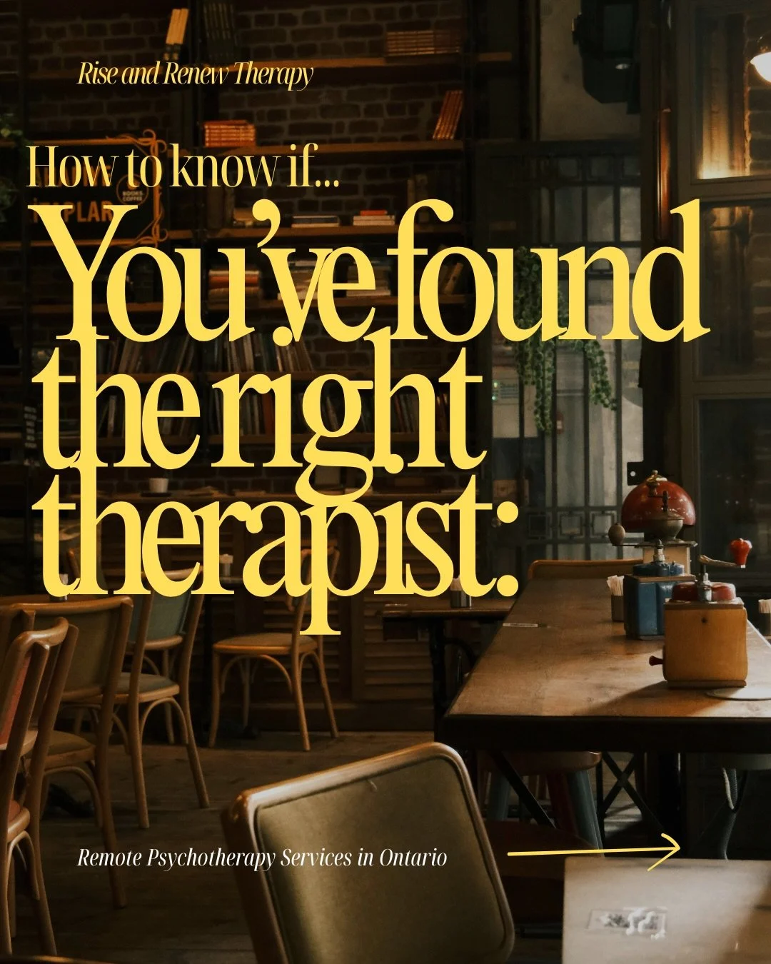 ⚠️Therapy only works when it feels like a fit! AND, you&rsquo;re allowed to notice when it doesn&rsquo;t. #mentalhealth #ontariotherapy #therapy #healing #coping