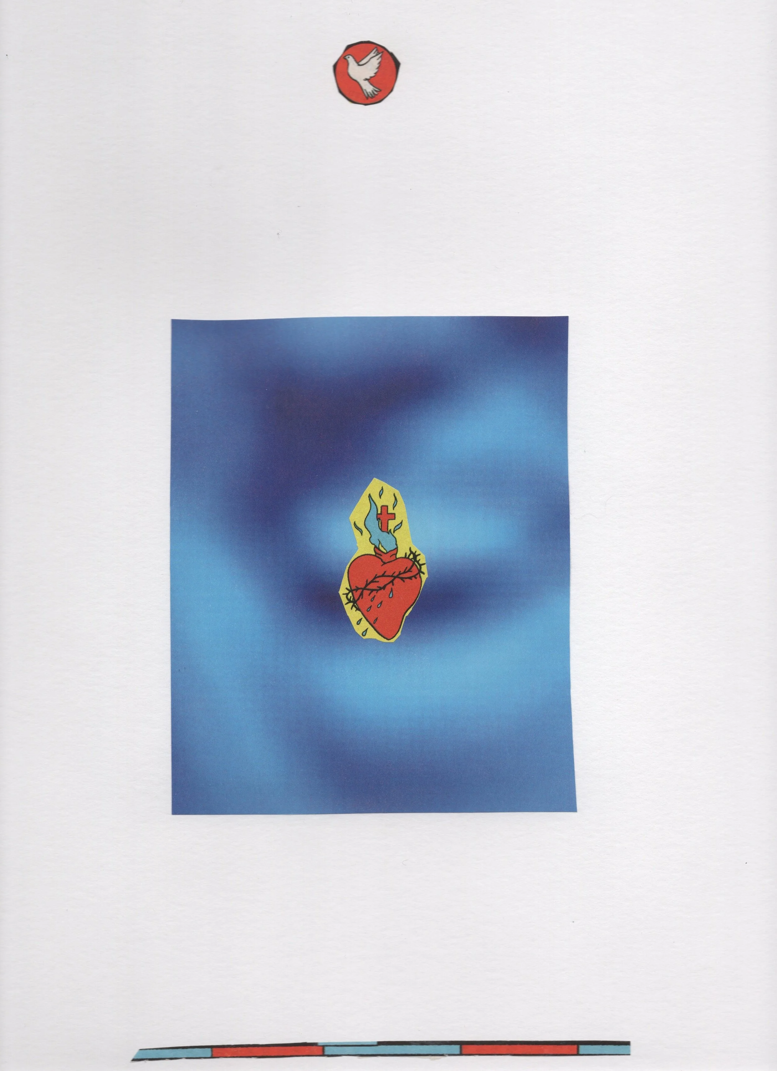 "sacred heart vision"
2021
collage, magazine pages 