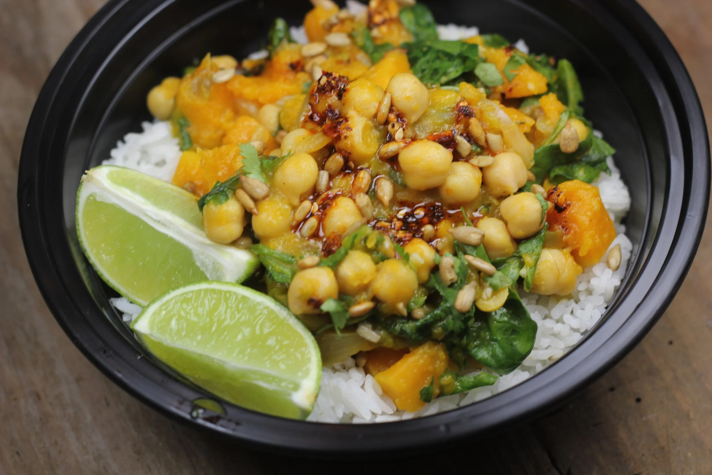 sweet + spicy butternut bowl