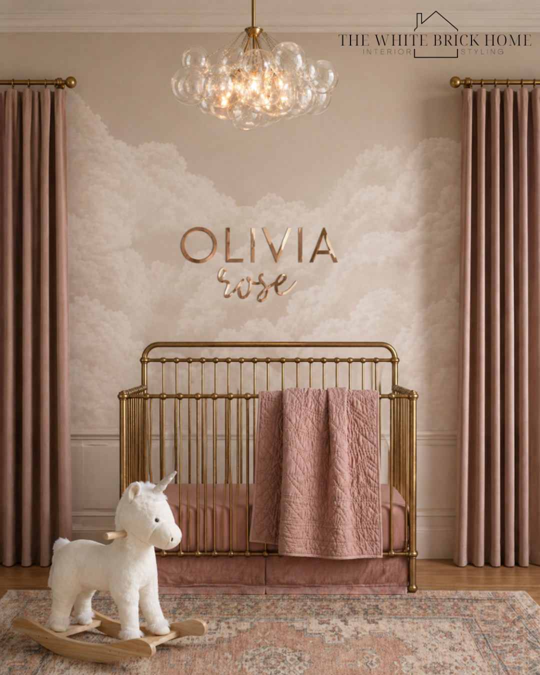 Dreamy Rose Gold Cloud Nursery