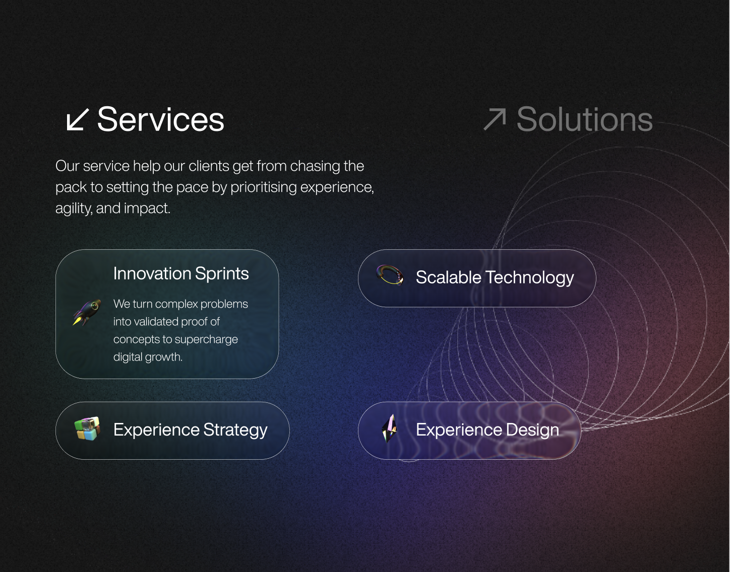 service section/home page