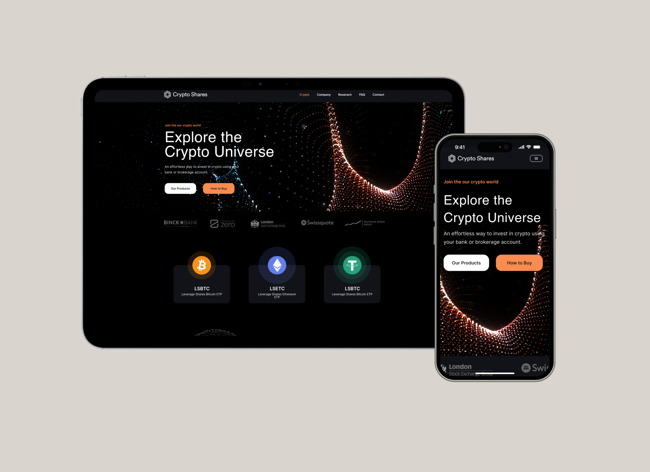 CryptoShares website