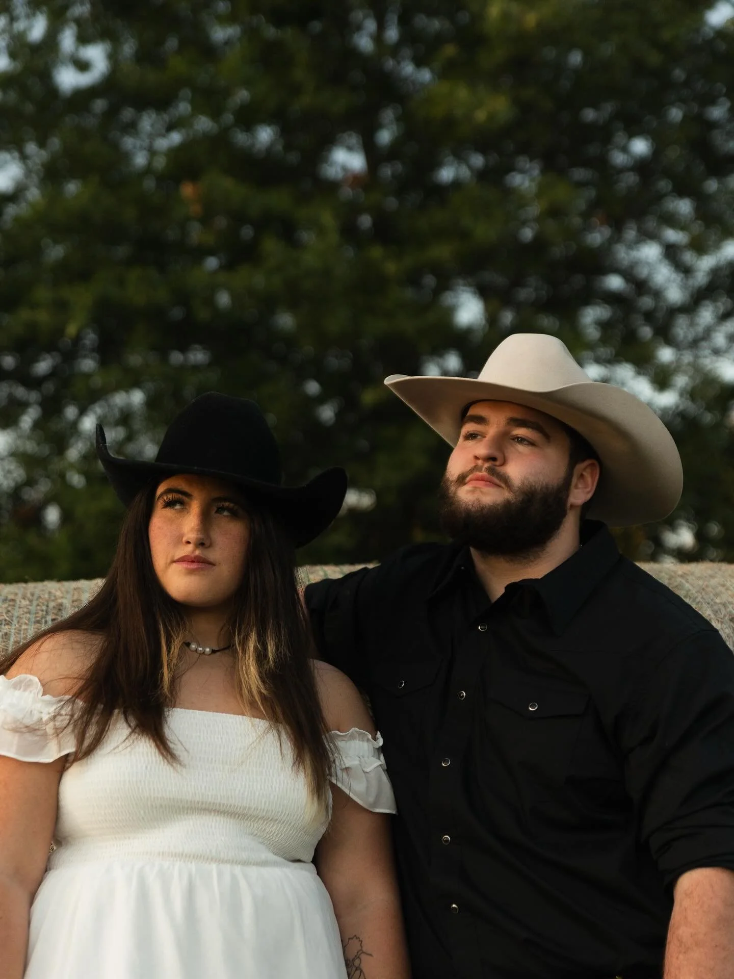 Sweet, sweet, golden hour cowboy love 🖤